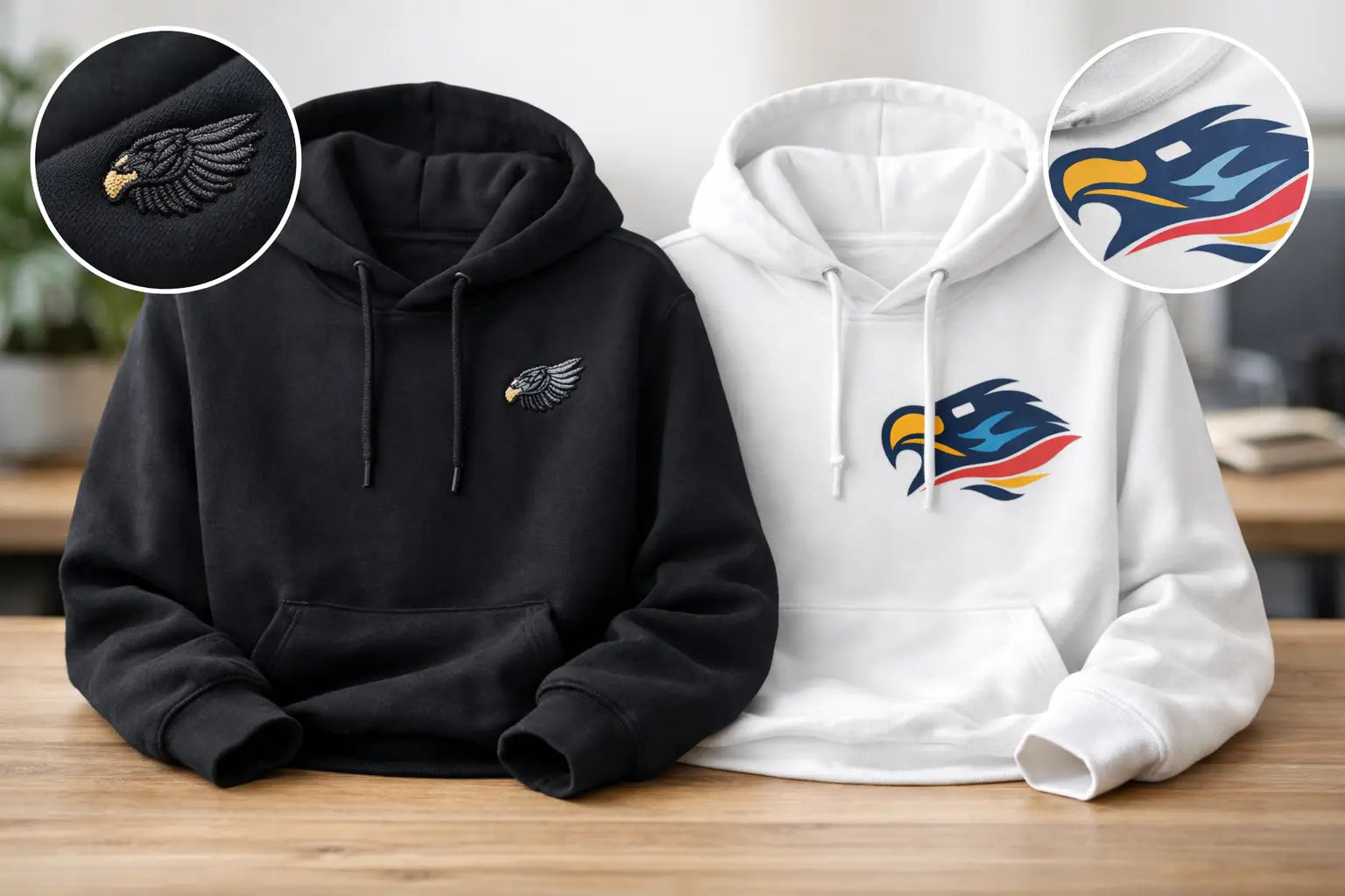 Embroidered vs Printed Hoodies