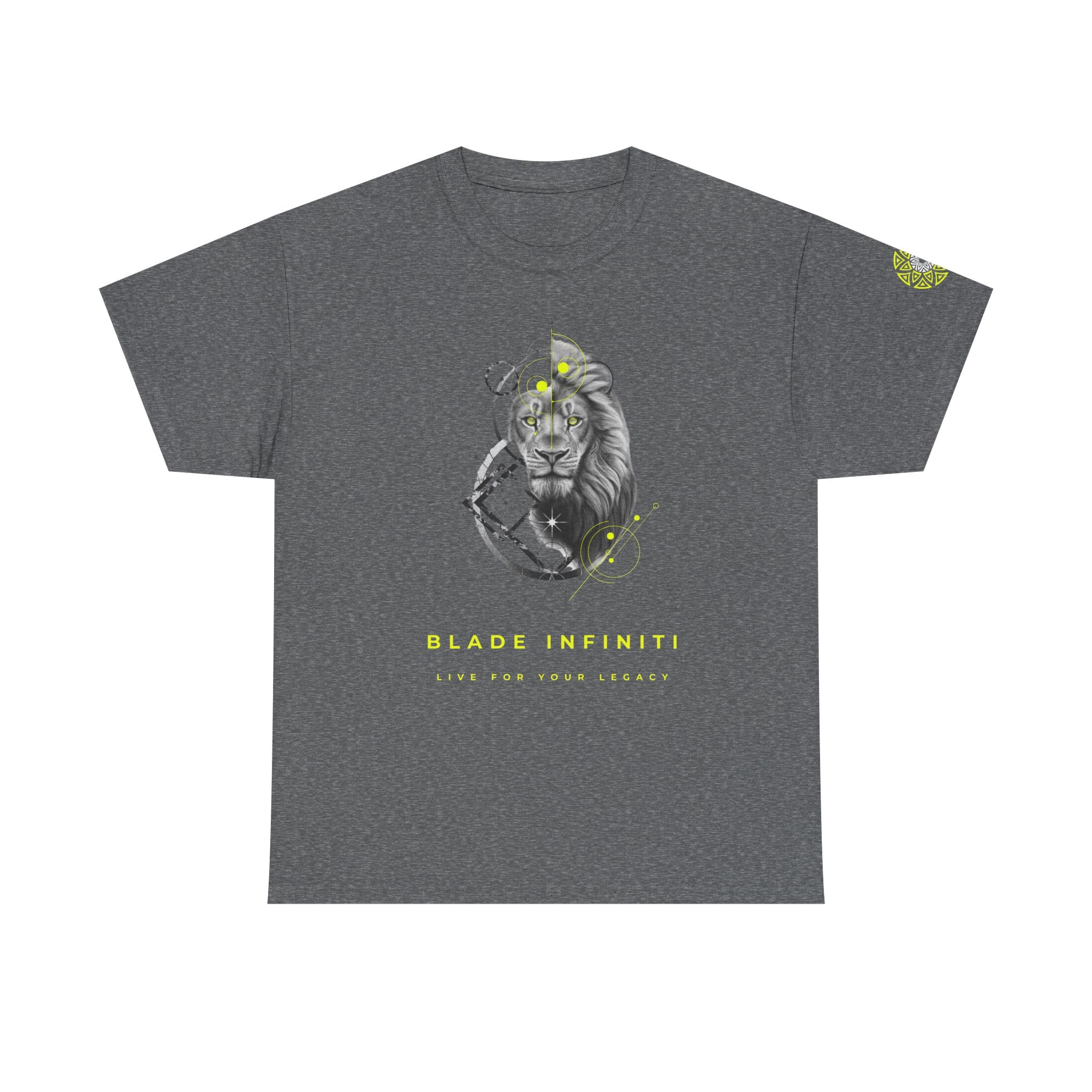 Geometric King Lion Neon Green TX T-Shirt