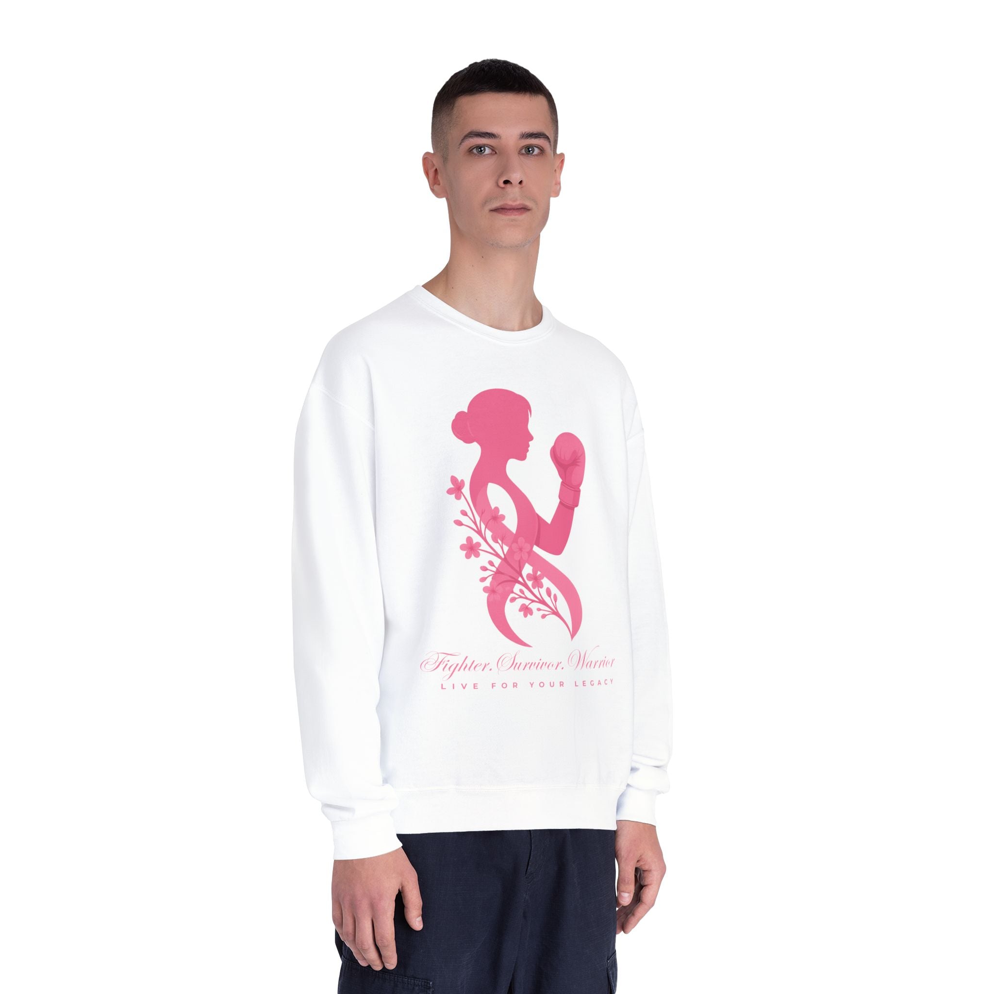 Fighter. Survivor. Warrior | Breast Cancer Sweatshirt/Sweater