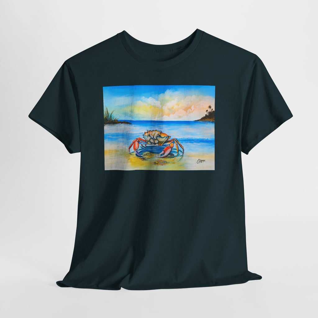 Coastal Crab Beach Sunset T-Shirt