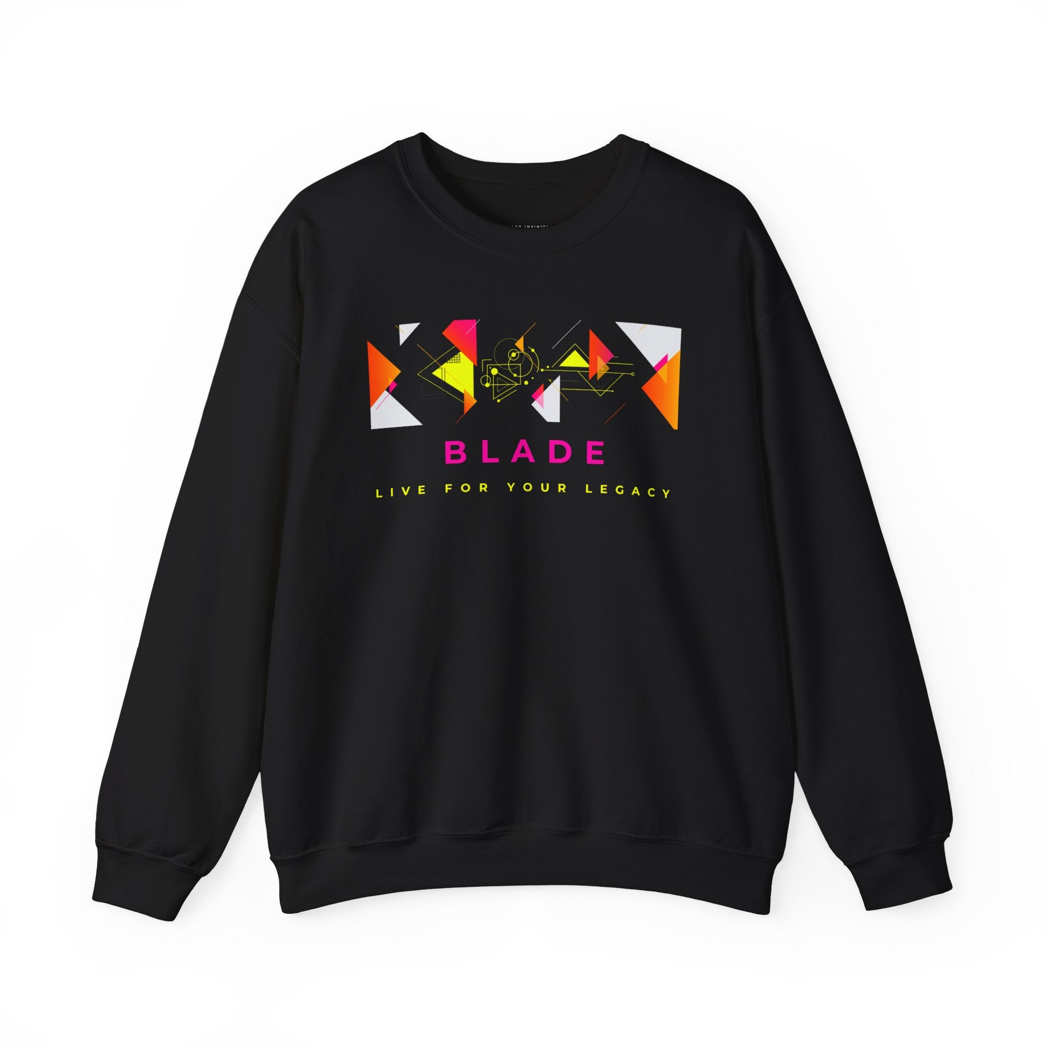 Geometric Odyssey Pink/Green Unisex Crewneck Sweater