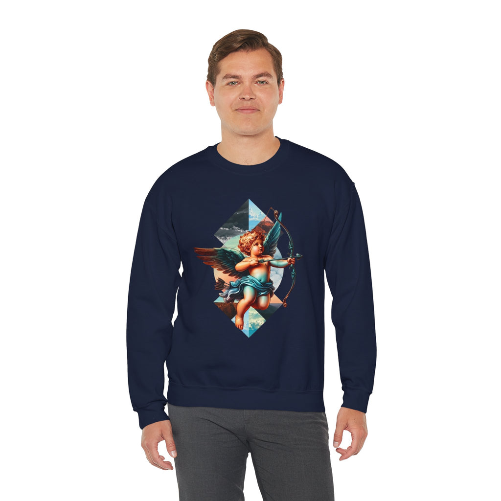 Cupid's Bow Blue + Arrow - Love, Infiniti Unisex Crewneck Sweater