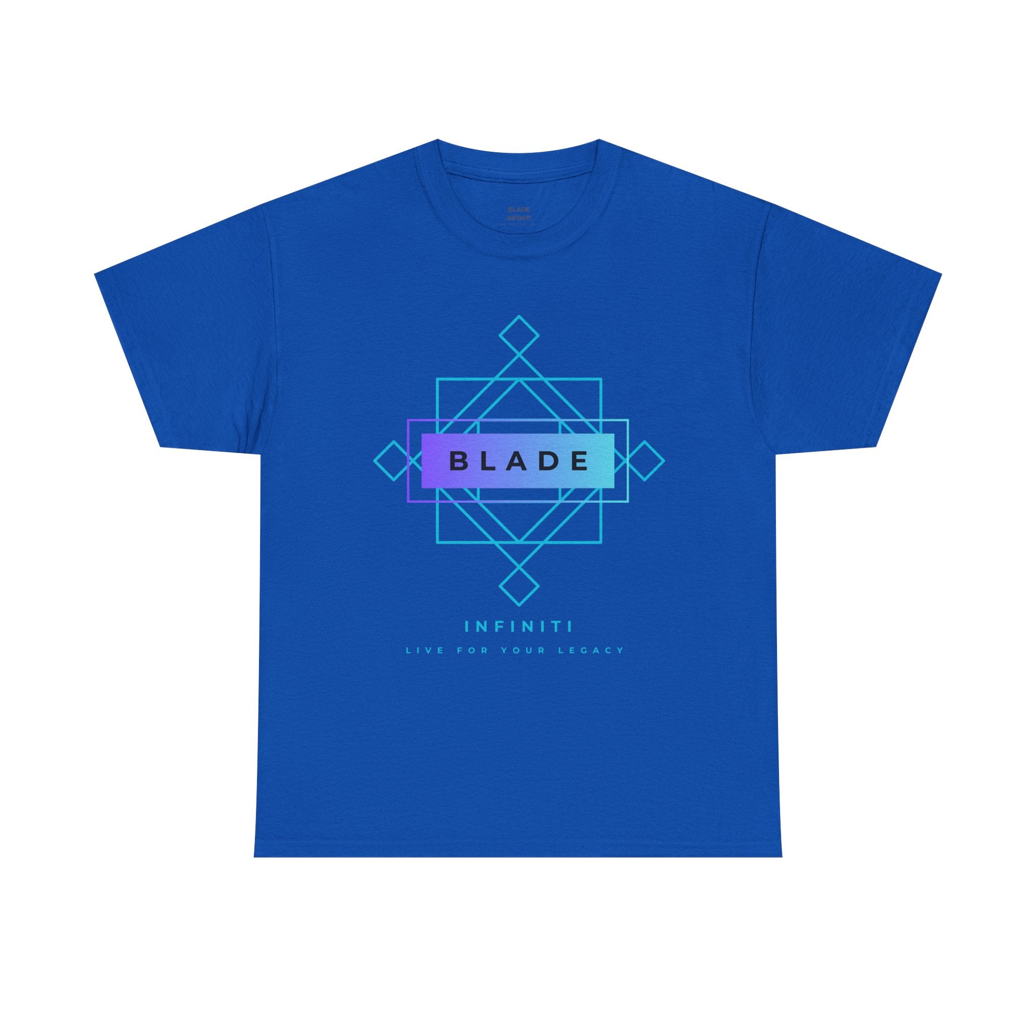 Geometric Infiniti Aqua/Purple Ombre T-Shirt