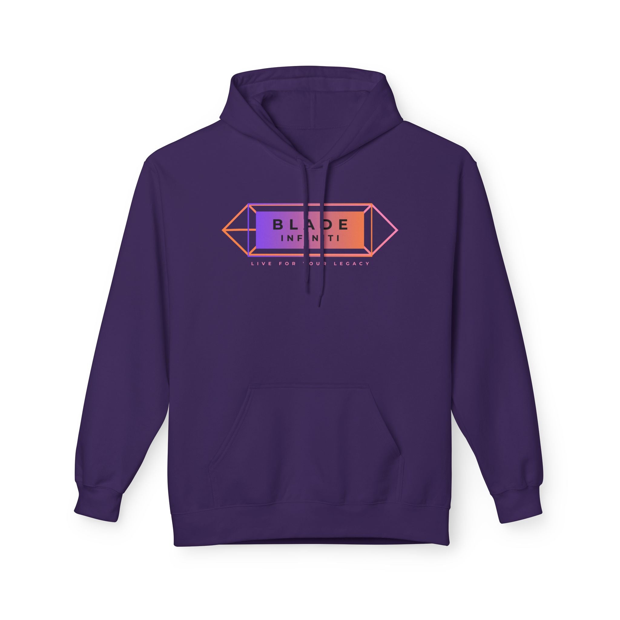 Geometric Infiniti Purple/Pink/Orange Ombre Hoodie