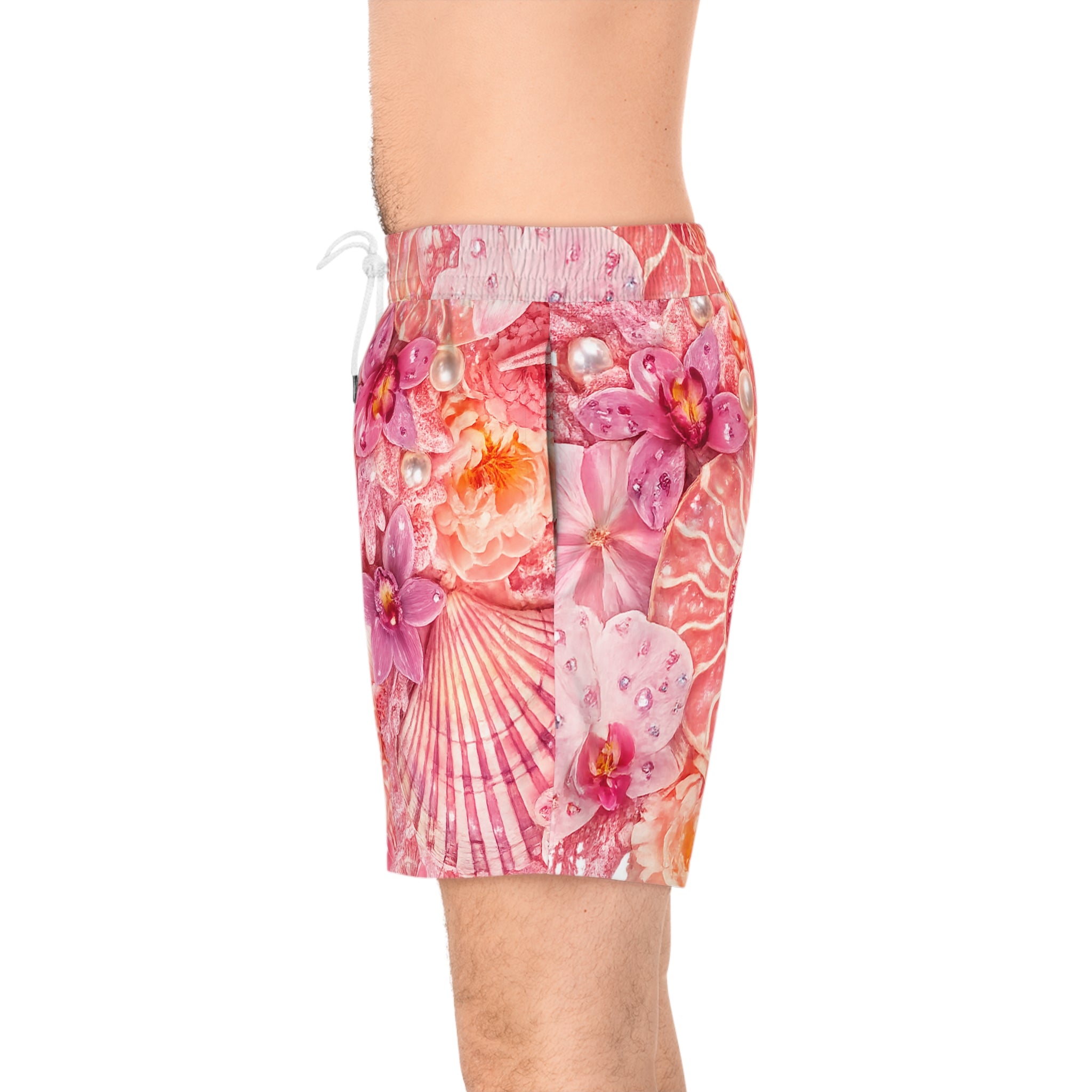 Floral Pink Multi Men’s Swim Trunks