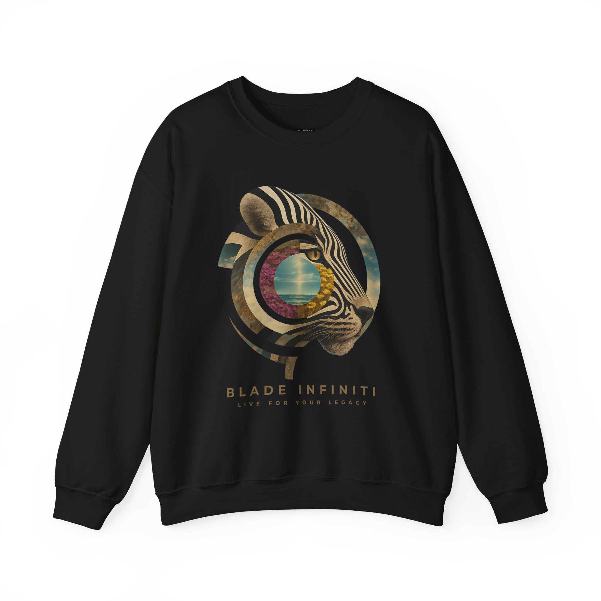 Safari Bloom Tiger Unisex Crewneck Sweater