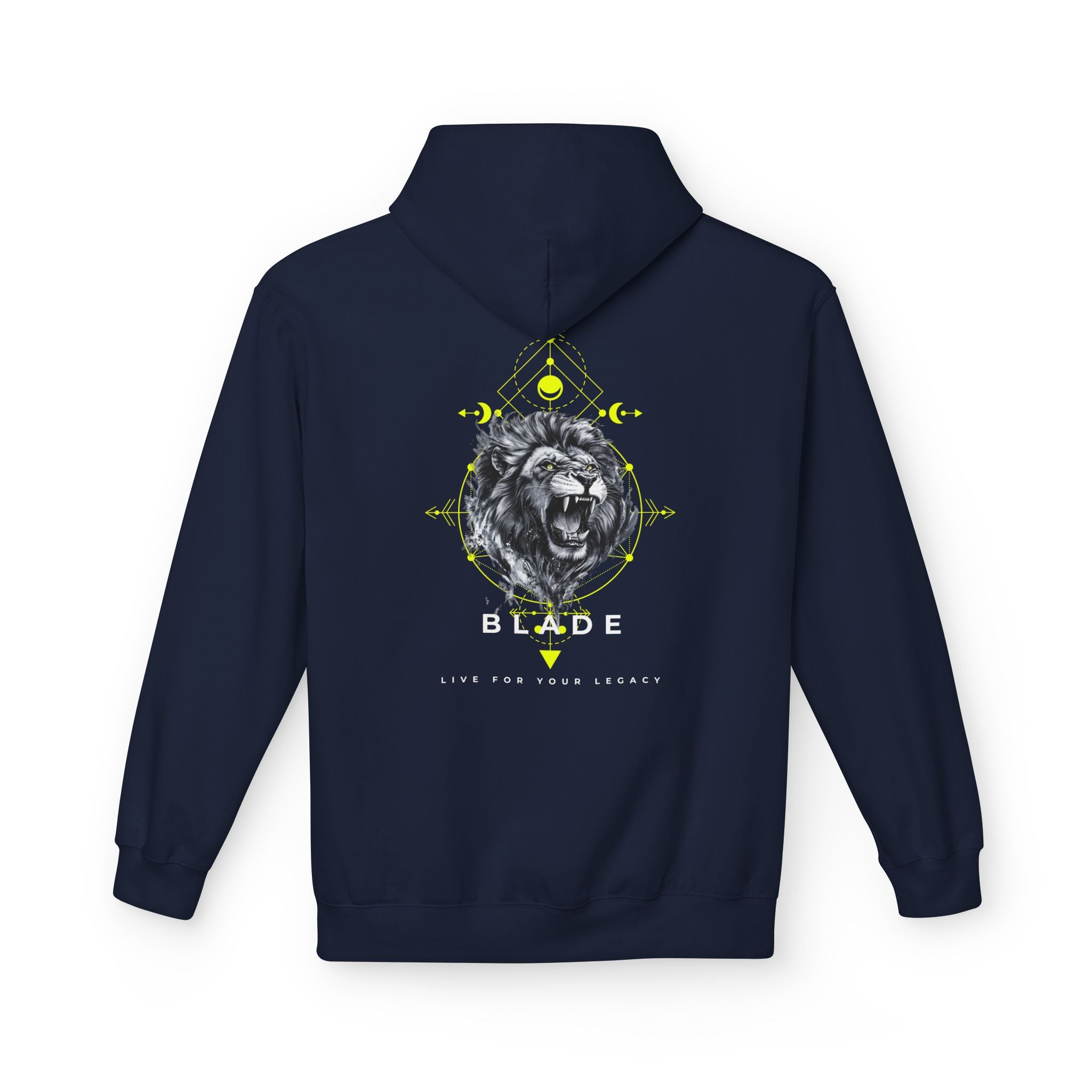 Geometric King White TX Lion Hoodie