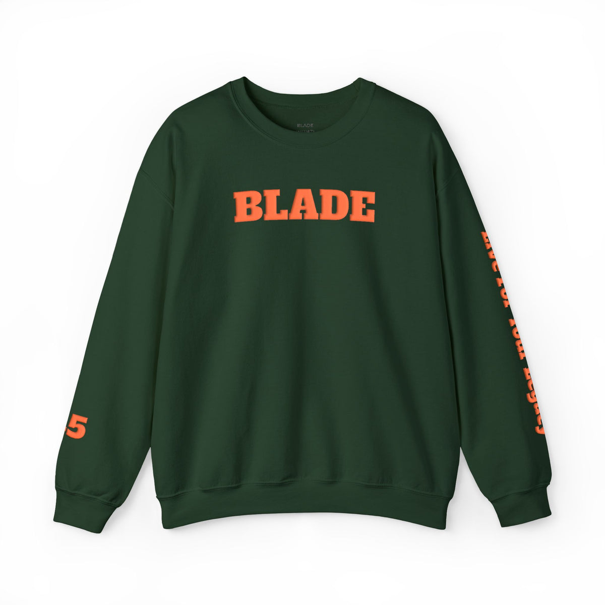 Blade Legacy Puff Stencil Orange Crewneck Sweater