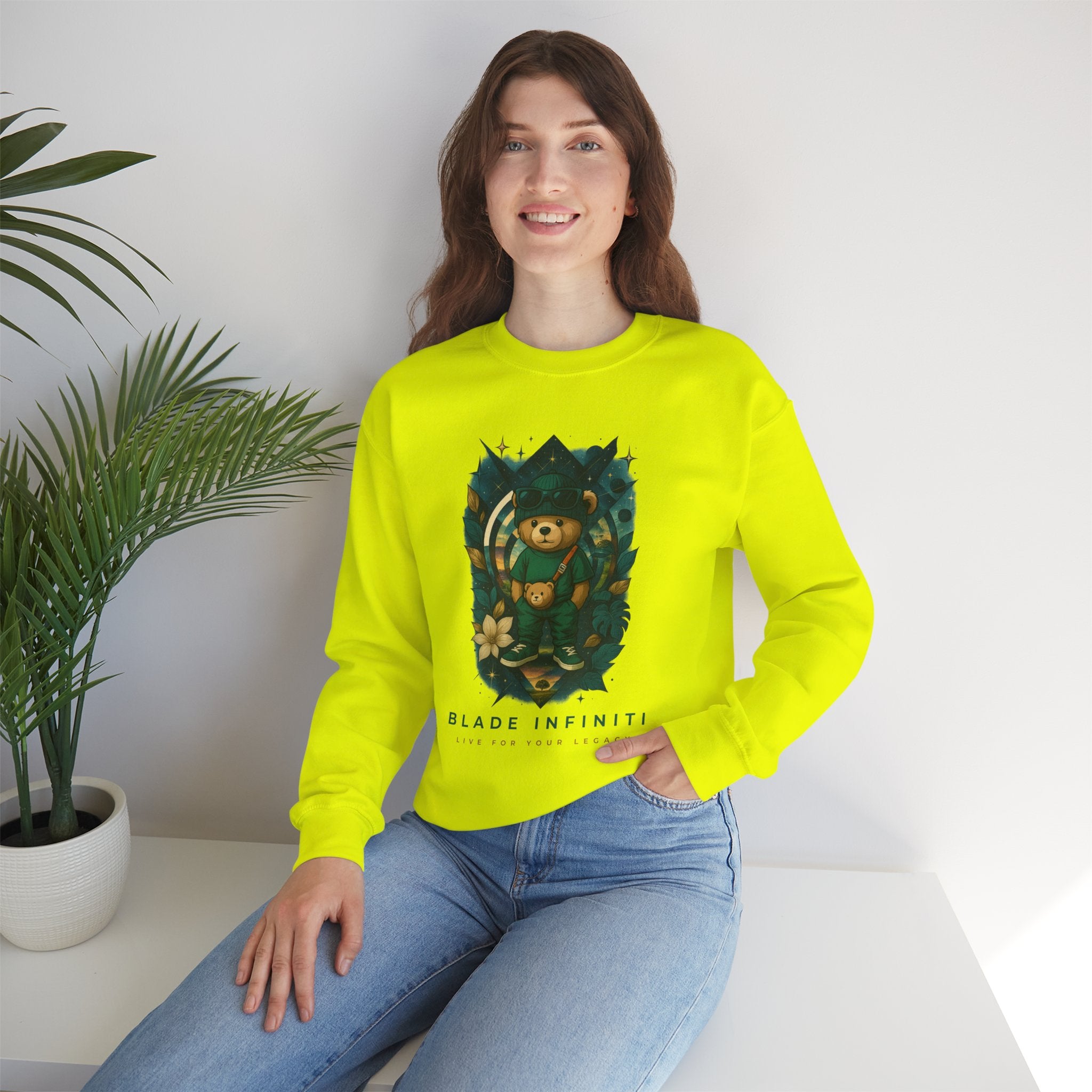 Galactic Teddy Bear V1 Unisex Crewneck Sweater