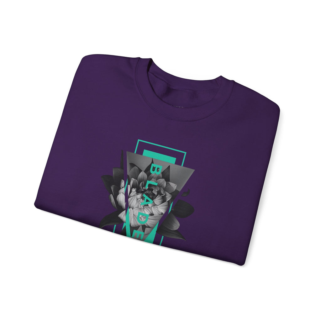 Flora Essence Teal Floral Unisex Crewneck Sweater