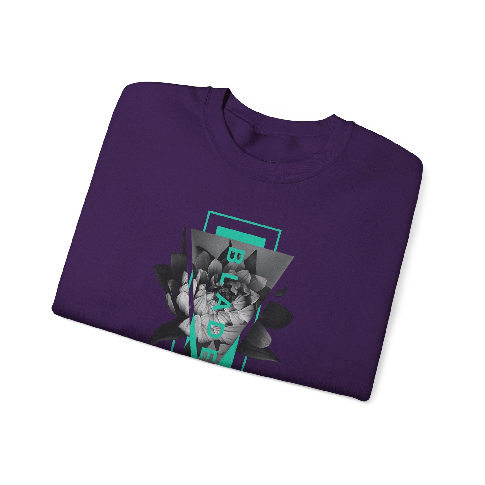 Flora Essence Teal Floral Unisex Crewneck Sweater