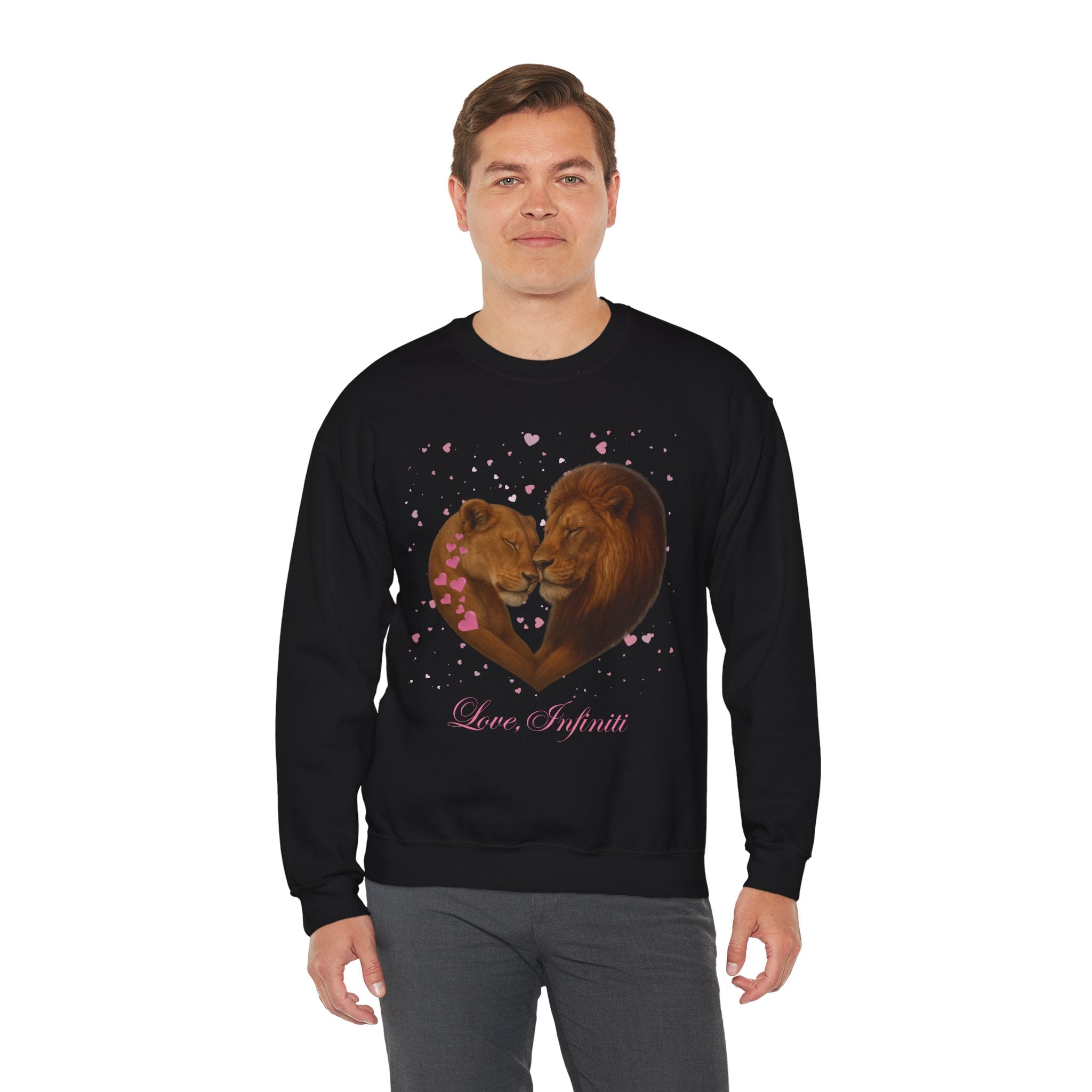 Lion Hearts - Love, Infiniti Unisex Crewneck Sweater