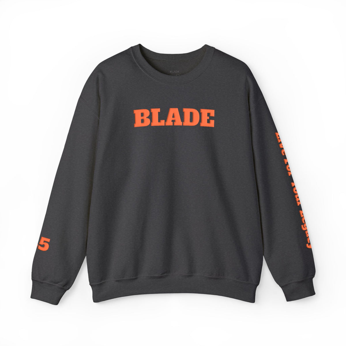 Blade Legacy Puff Stencil Orange Crewneck Sweater