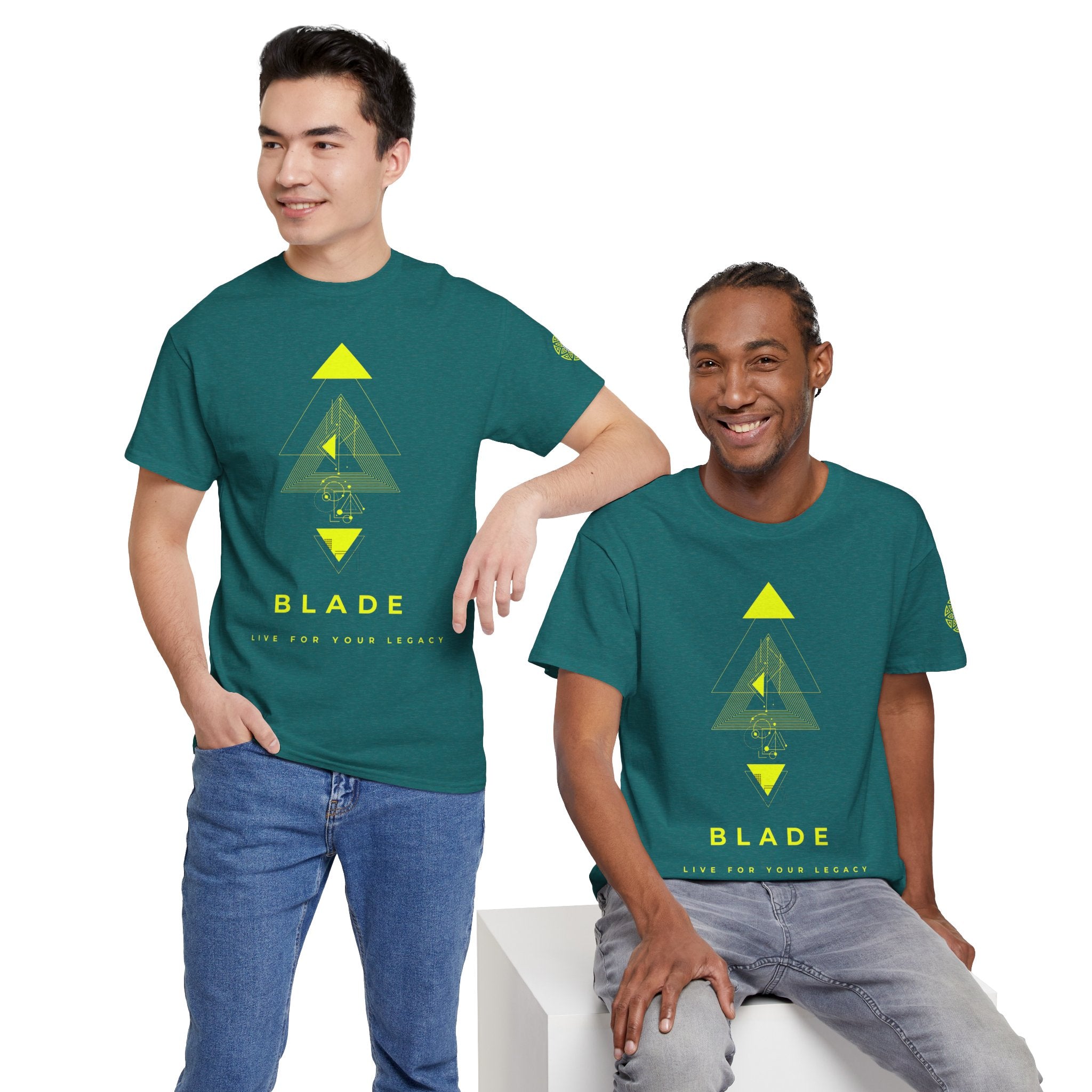Geometric Odyssey Neon Green TX T-Shirt