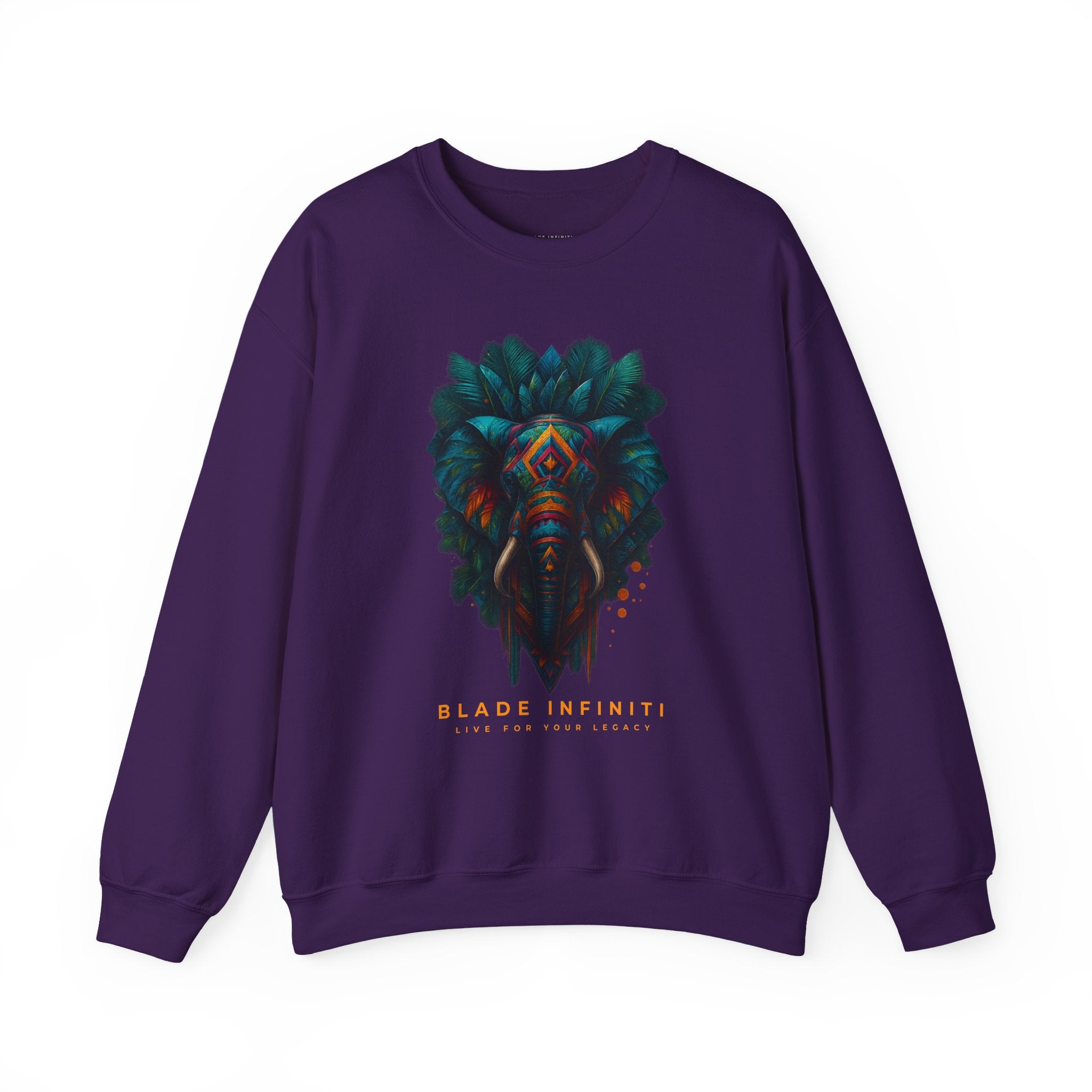 Midnight Tiki Elephant Unisex Crewneck Sweater