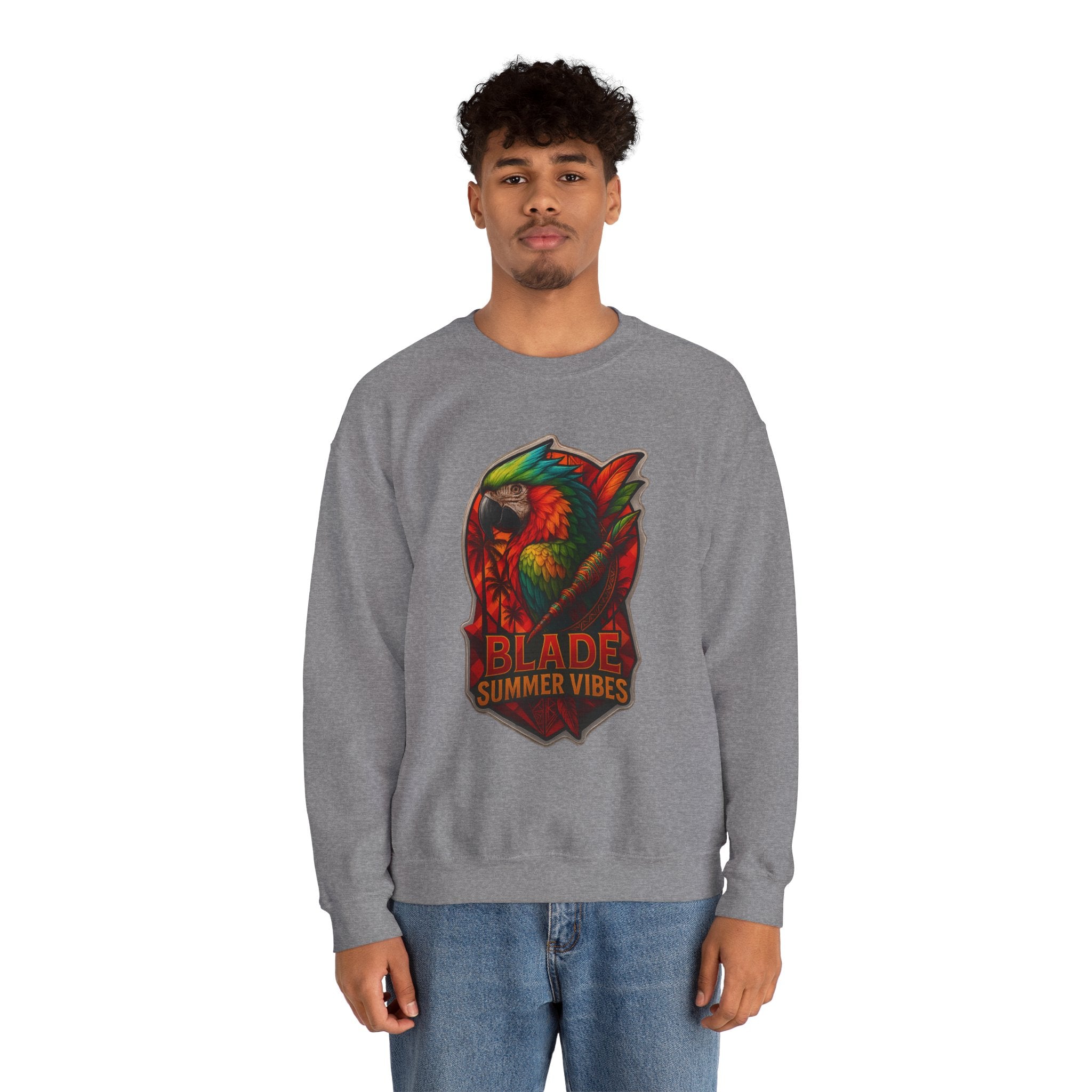 Aztec Parrot Unisex Crewneck Sweater