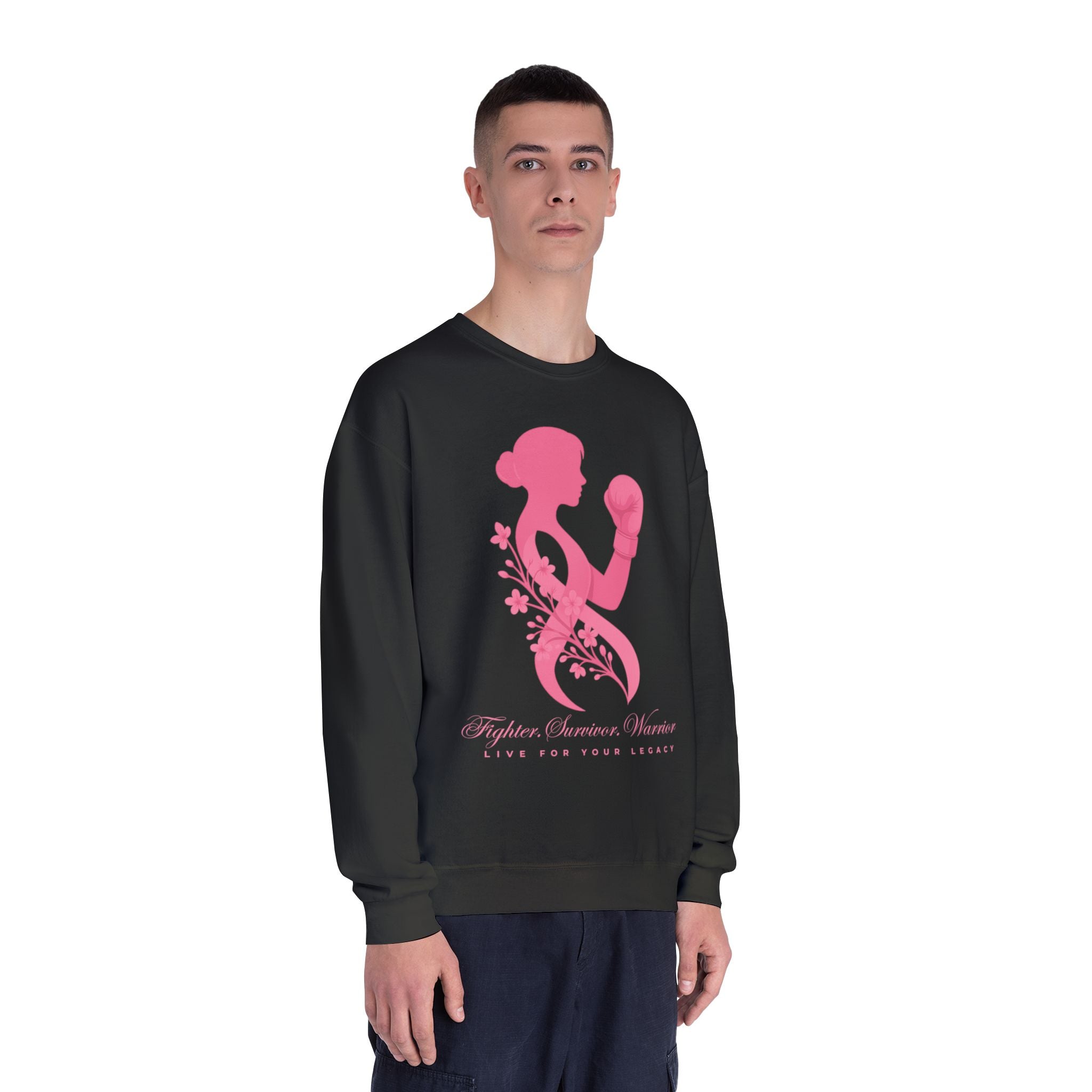 Fighter. Survivor. Warrior | Breast Cancer Sweatshirt/Sweater