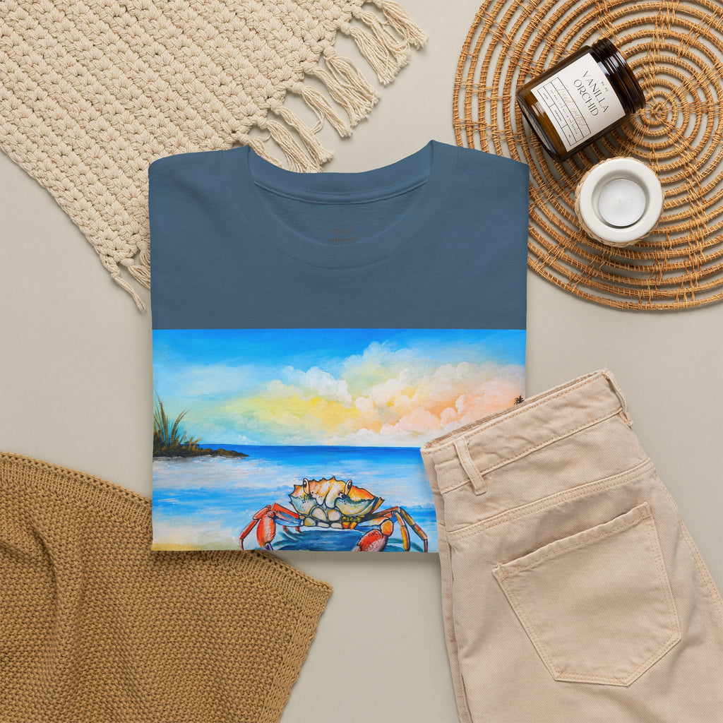 Coastal Crab Beach Sunset T-Shirt