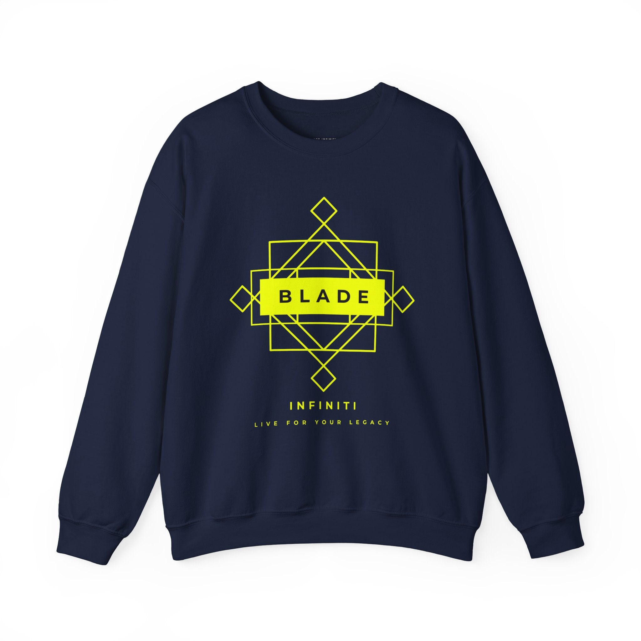 Geometric Infiniti Neon Green Unisex Crewneck Sweater