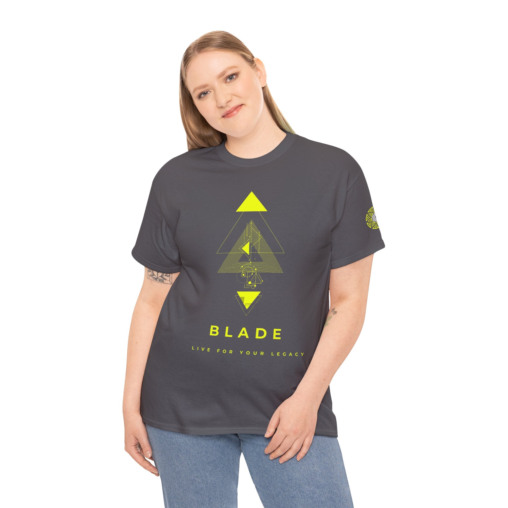 Geometric Odyssey Neon Green TX T-Shirt