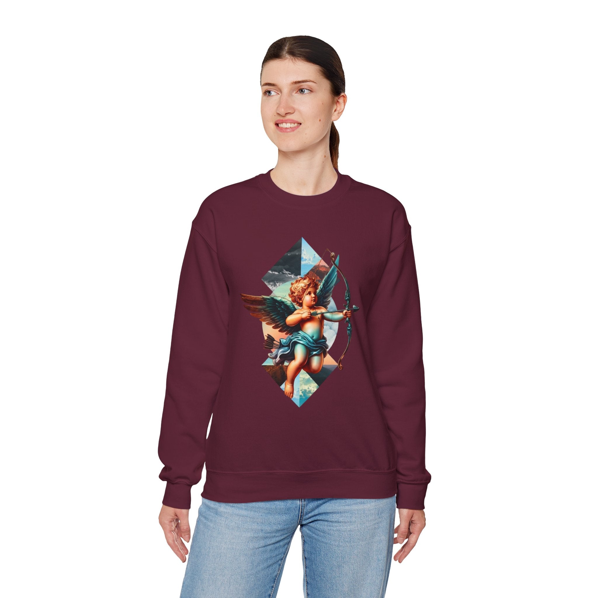 Cupid's Bow Blue + Arrow - Love, Infiniti Unisex Crewneck Sweater