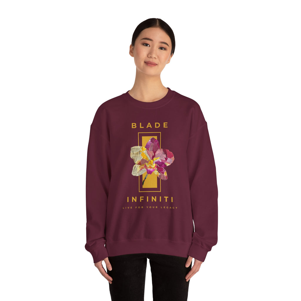 Essence of Infiniti Yellow Floral Unisex Crewneck Sweater