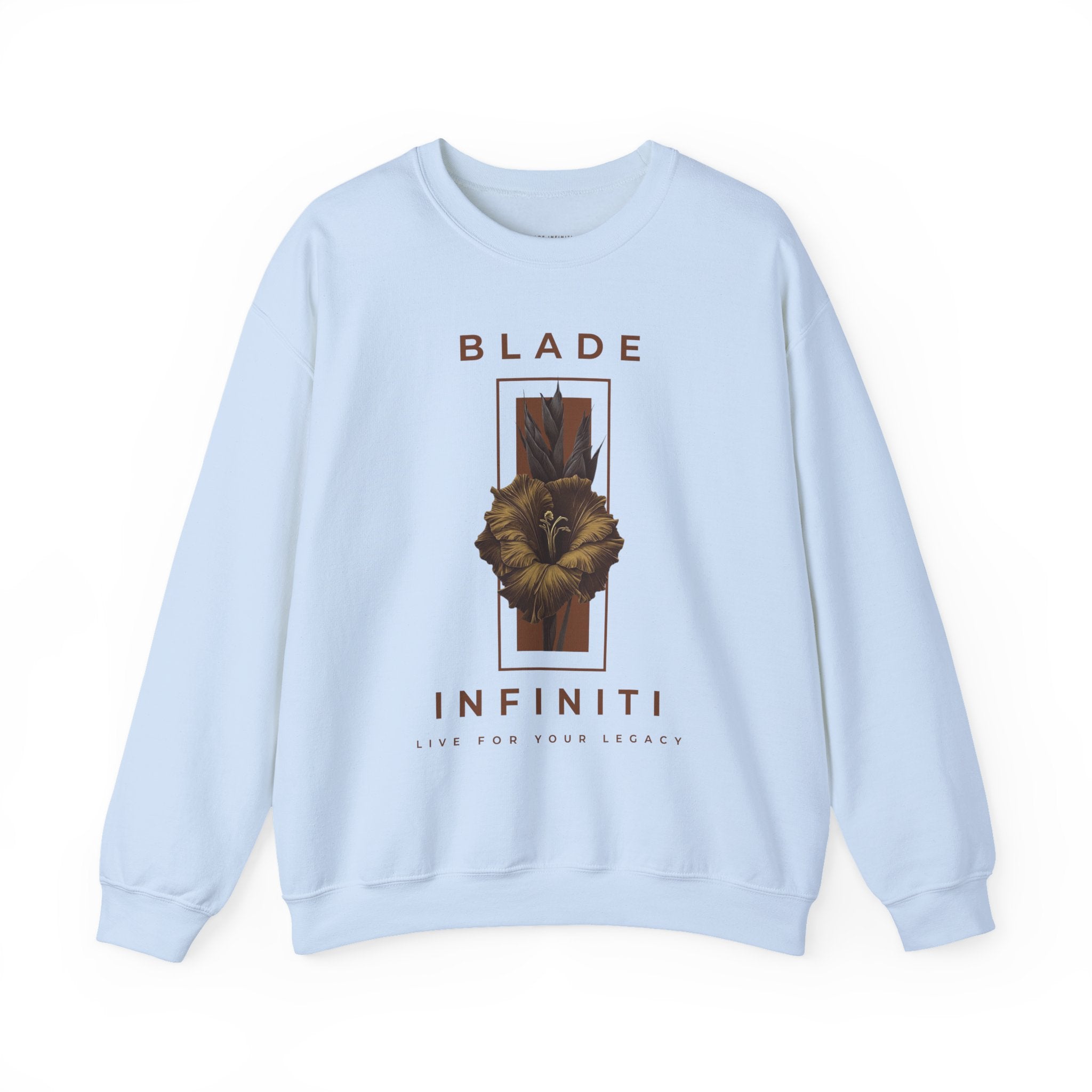 Essence of Infiniti Brown Floral Unisex Crewneck Sweater