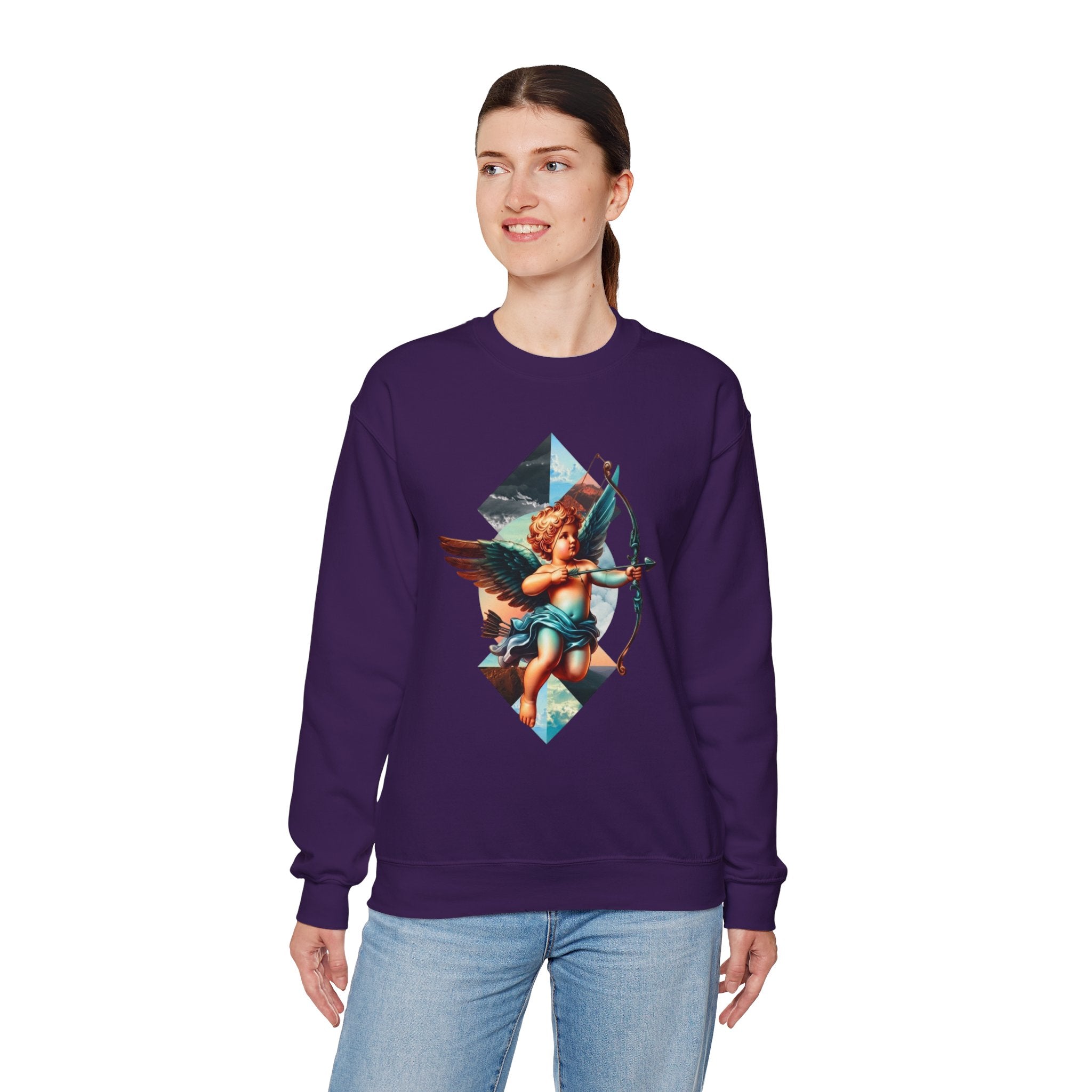 Cupid's Bow Blue + Arrow - Love, Infiniti Unisex Crewneck Sweater