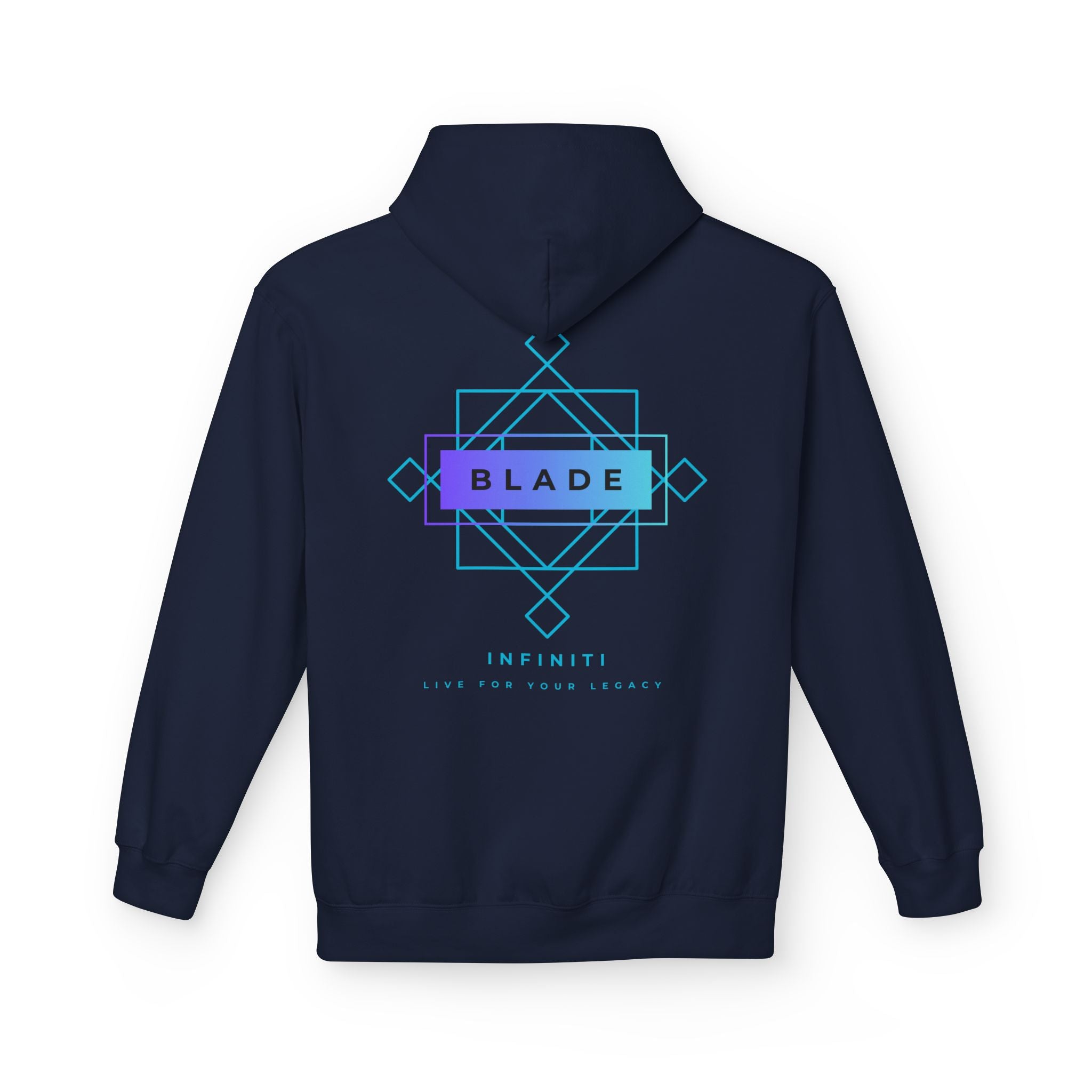 Geometric Infiniti Aqua/Purple Hoodie