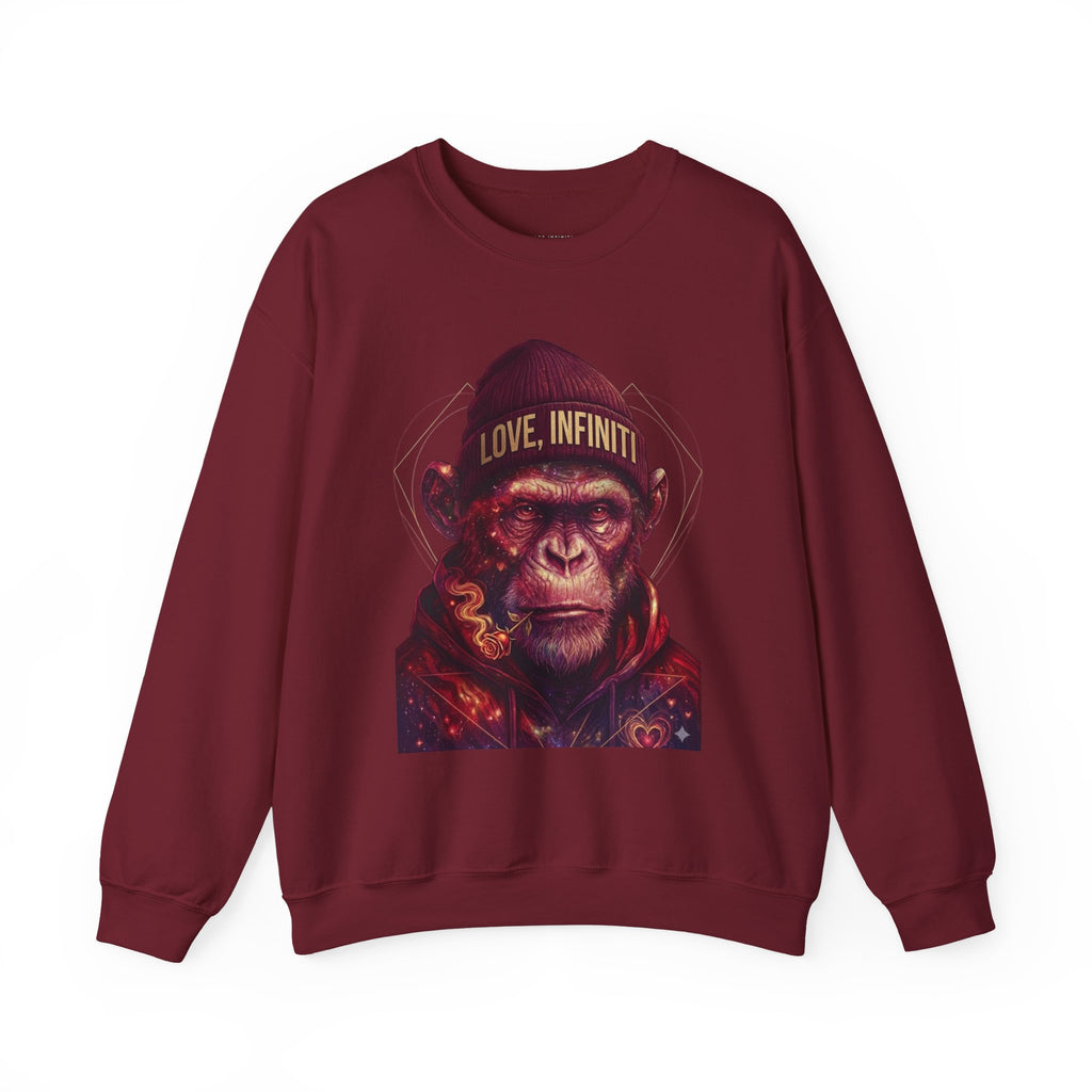 Weed/Rose Galactic Monkey - Love, Infiniti Sweater