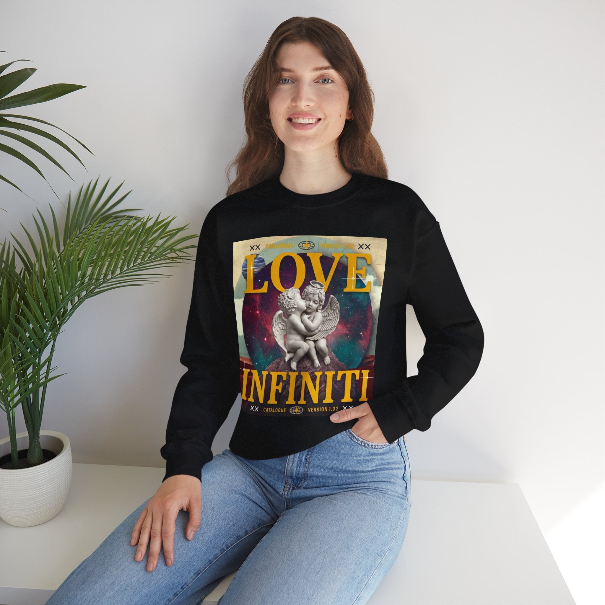 Celestial Love, Infiniti Unisex Crewneck Sweater