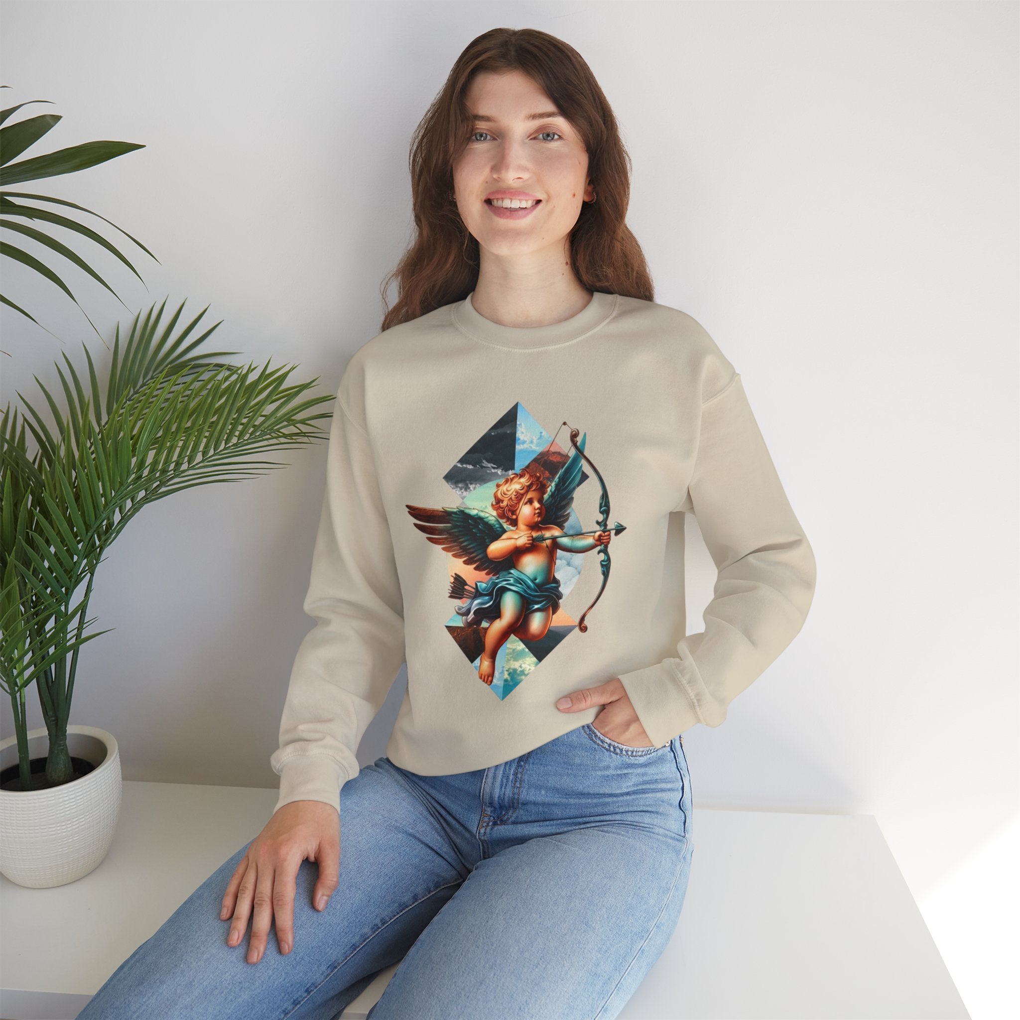 Cupid's Bow Blue + Arrow - Love, Infiniti Unisex Crewneck Sweater