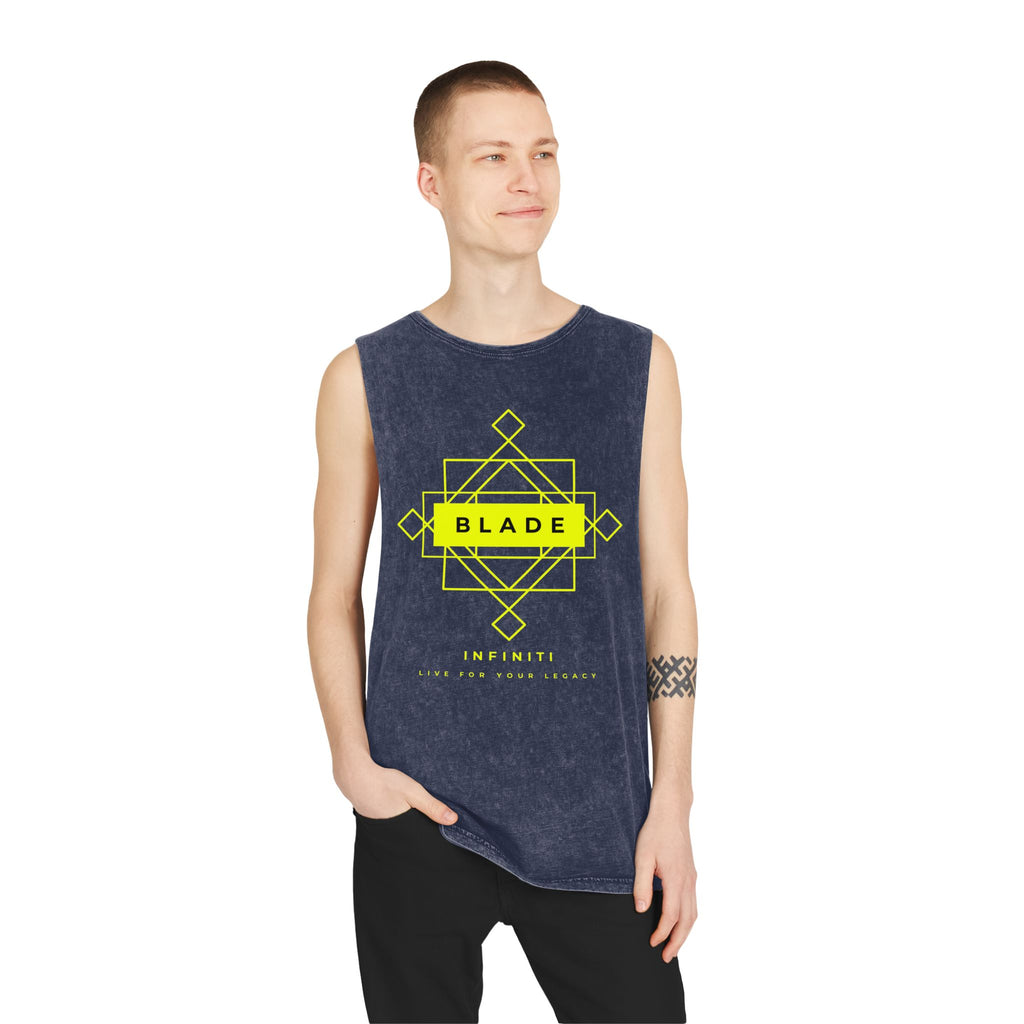 Geometric Infiniti Neon Green Tank Top