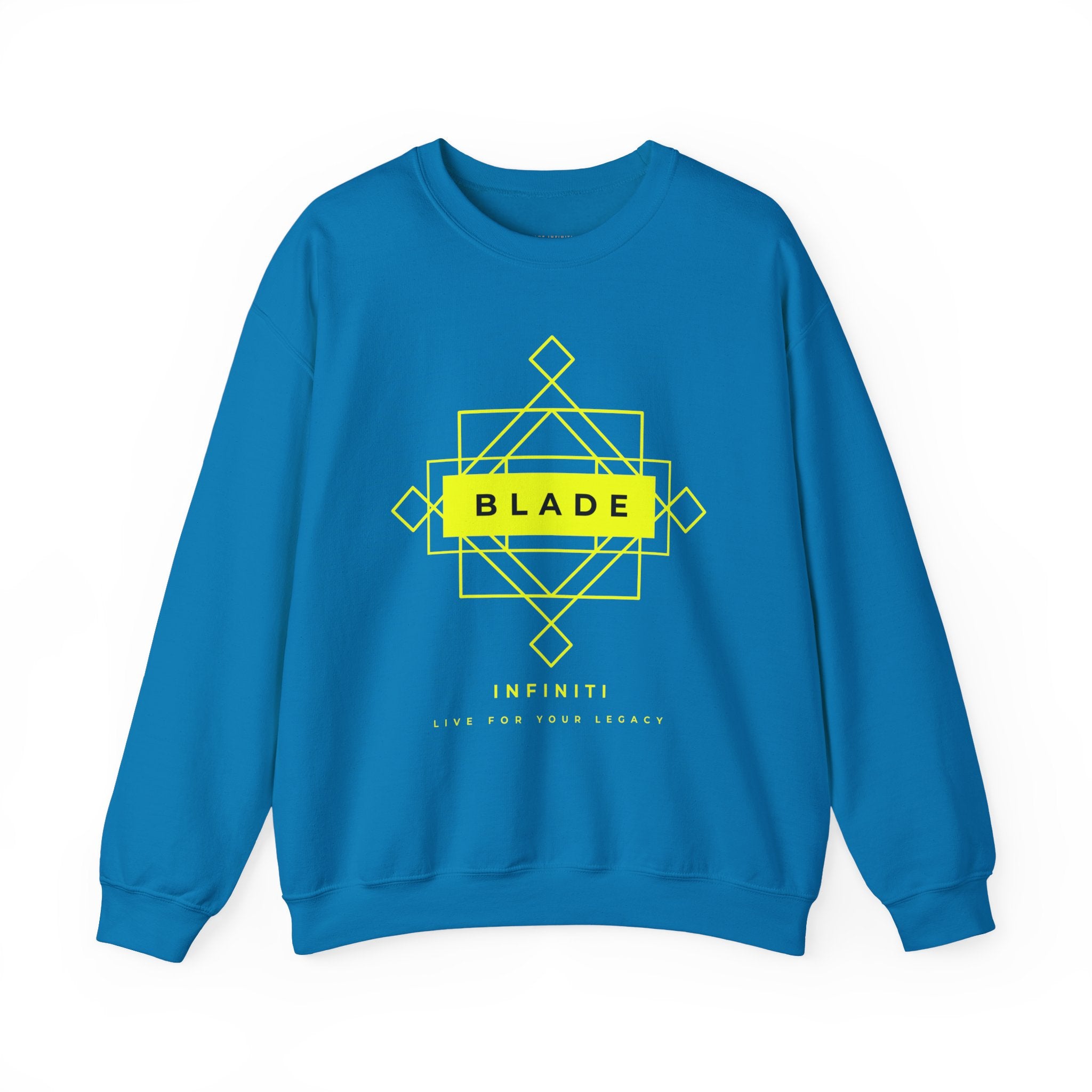 Geometric Infiniti Neon Green Unisex Crewneck Sweater
