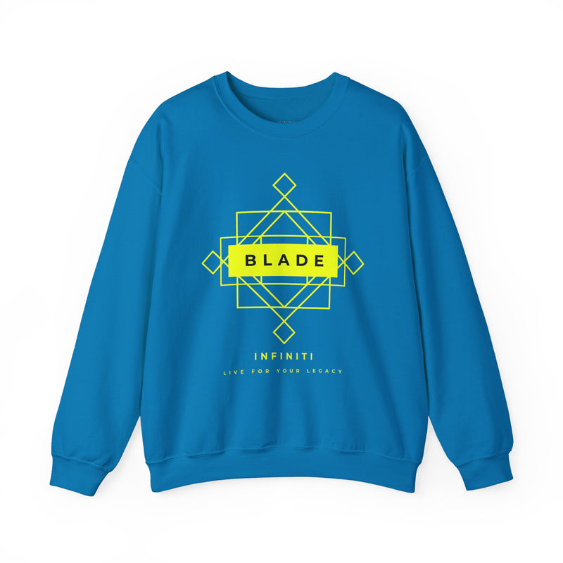 Geometric Infiniti Neon Green Unisex Crewneck Sweater