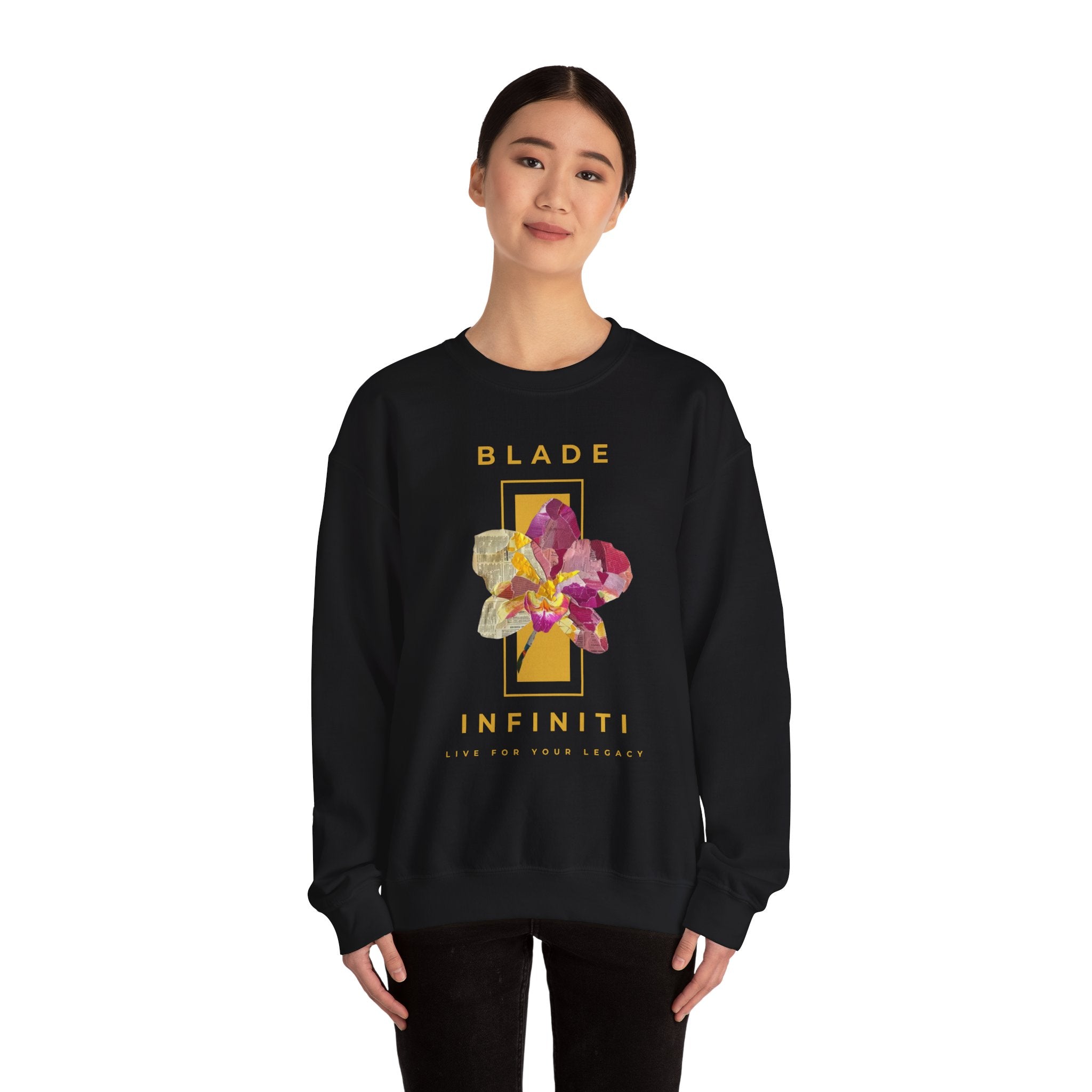 Essence of Infiniti Yellow Floral Unisex Crewneck Sweater