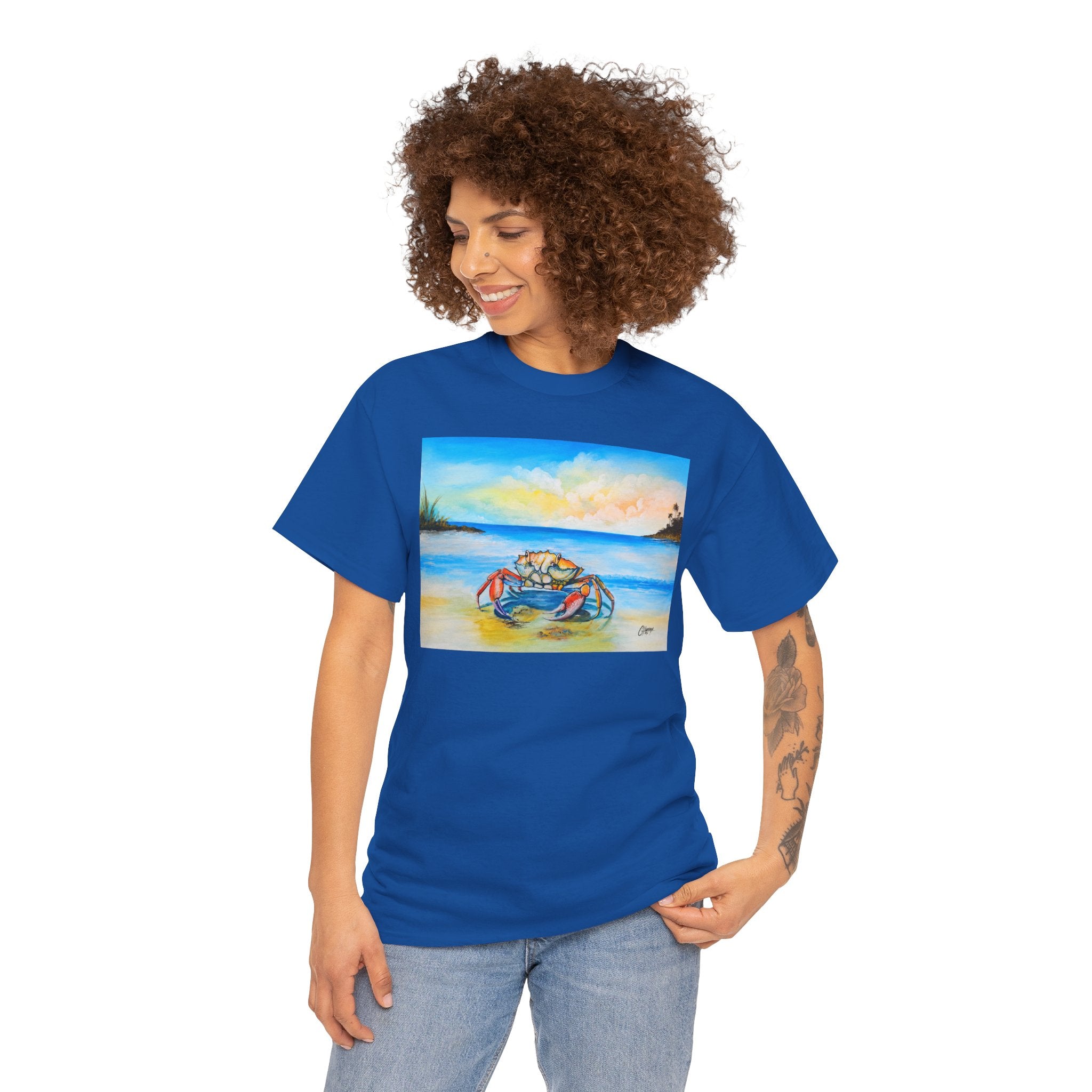 Coastal Crab Beach Sunset T-Shirt
