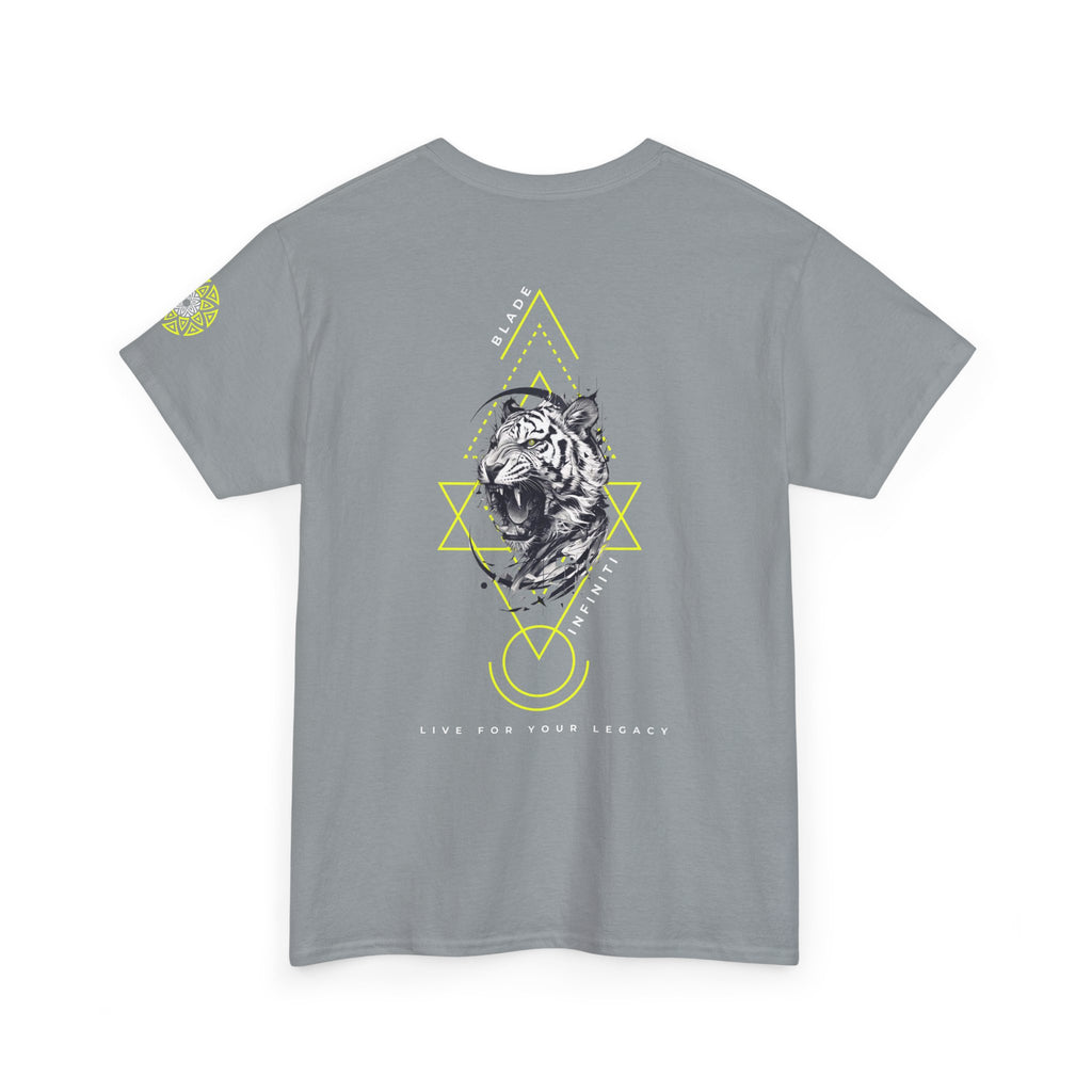 Geometric King Version 2 Neon Green Tiger Back T-Shirt