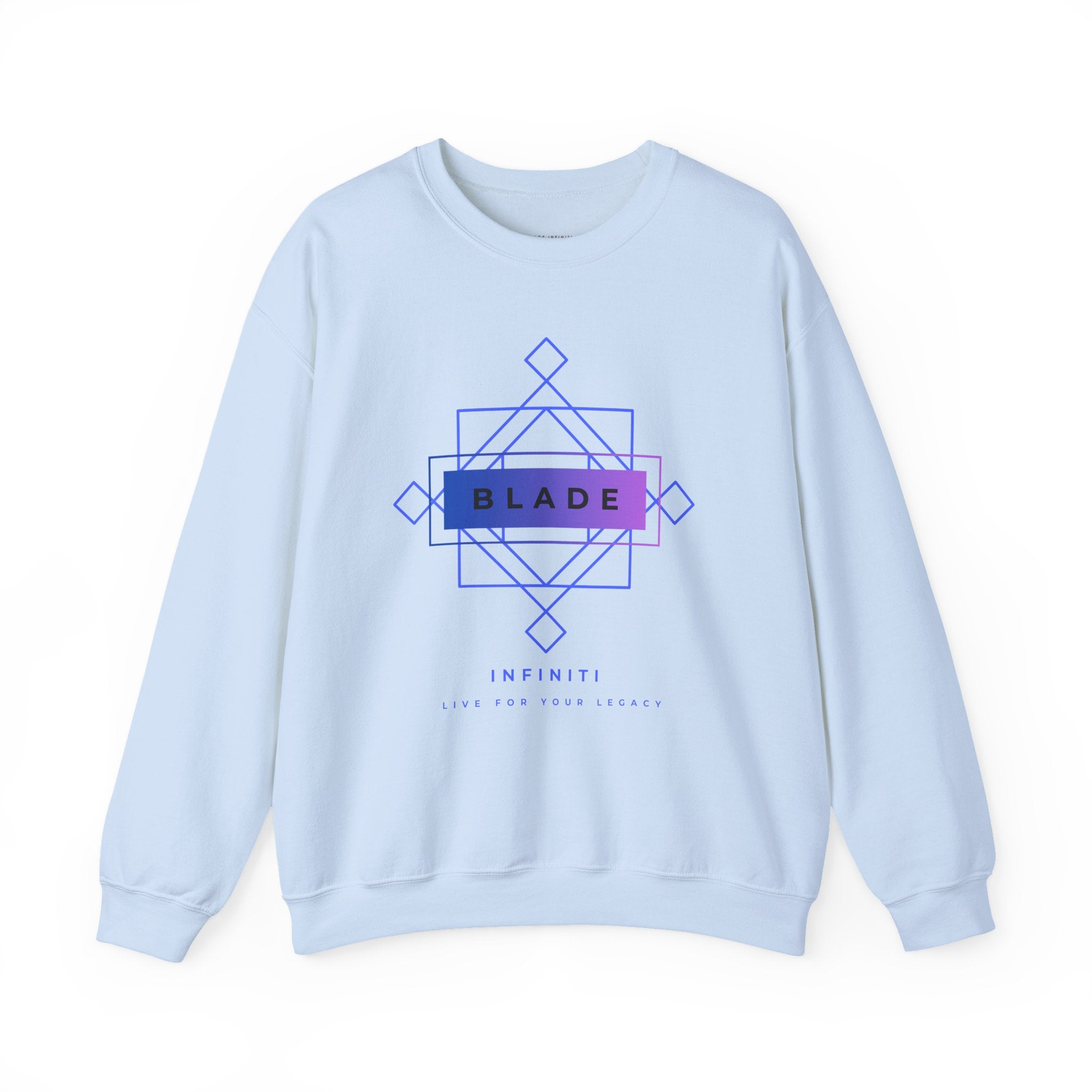 Geometric Infiniti Blue/Purple Ombre Unisex Crewneck Sweater