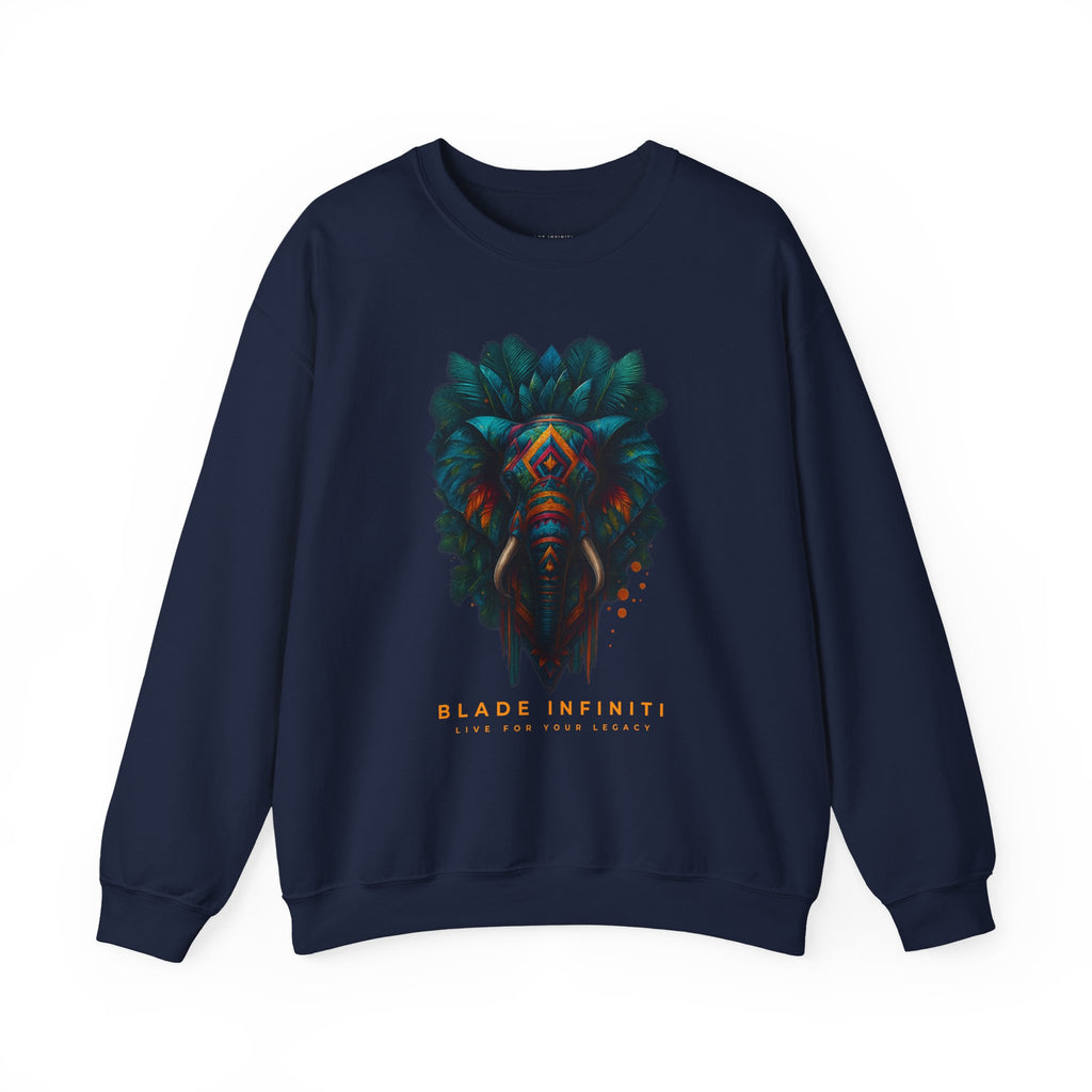 Midnight Tiki Elephant Unisex Crewneck Sweater