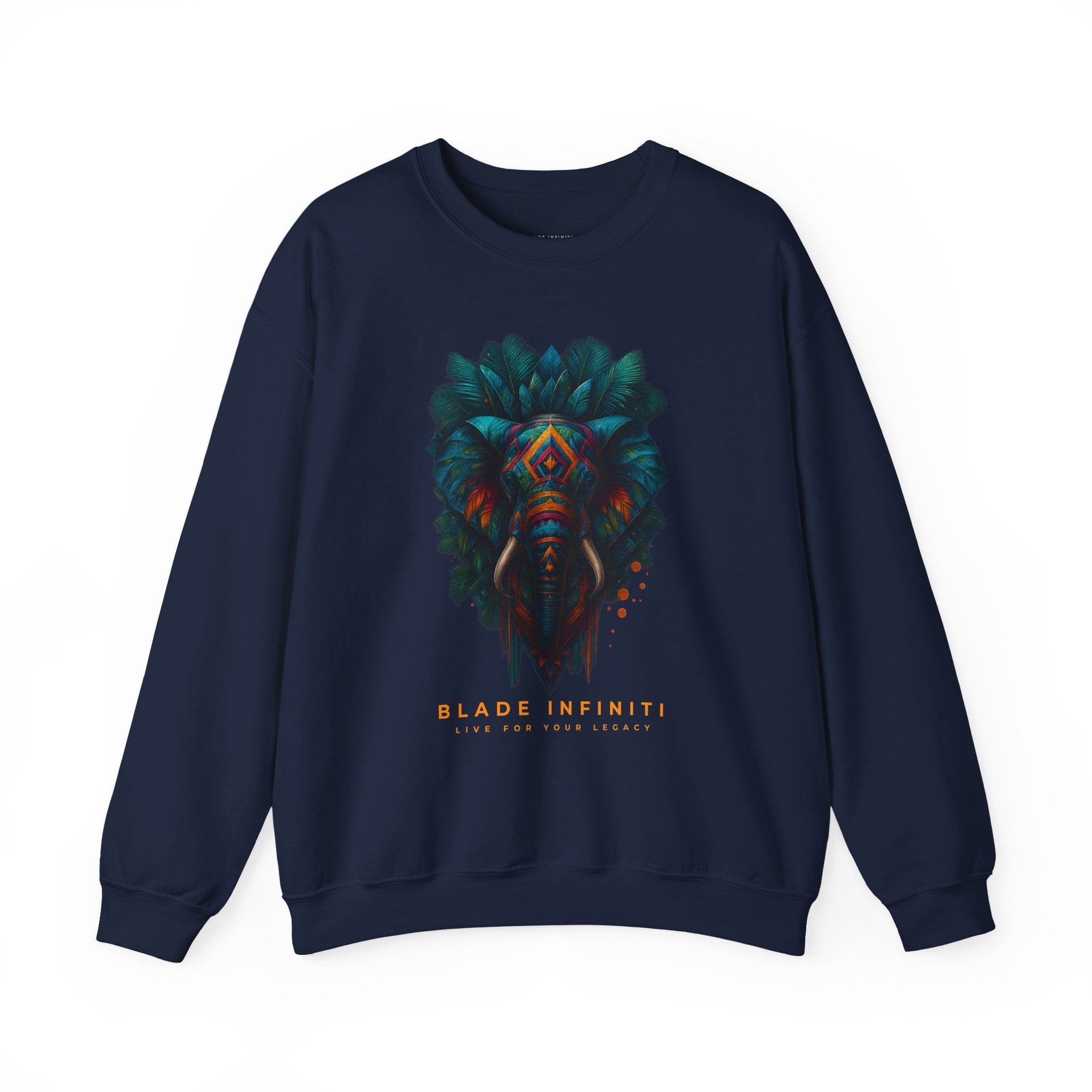 Midnight Tiki Elephant Unisex Crewneck Sweater