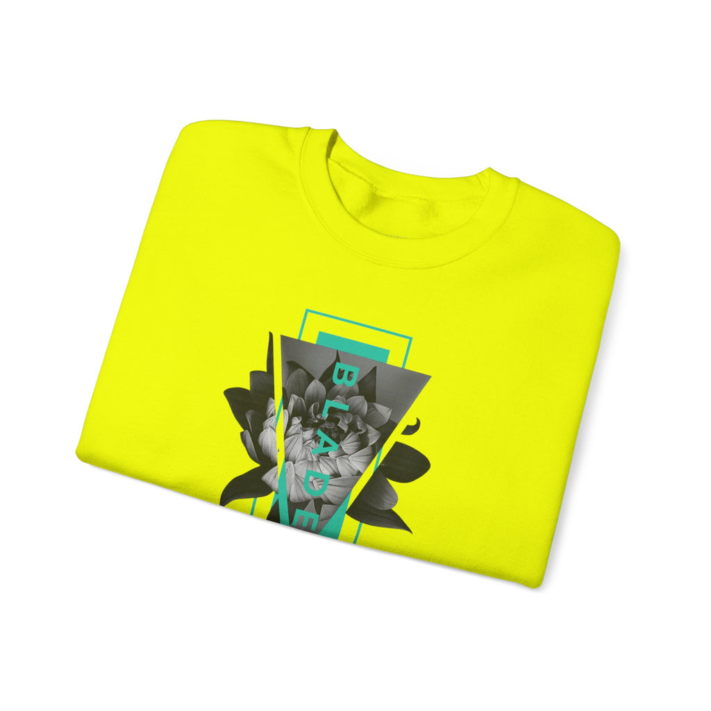 Flora Essence Teal Floral Unisex Crewneck Sweater