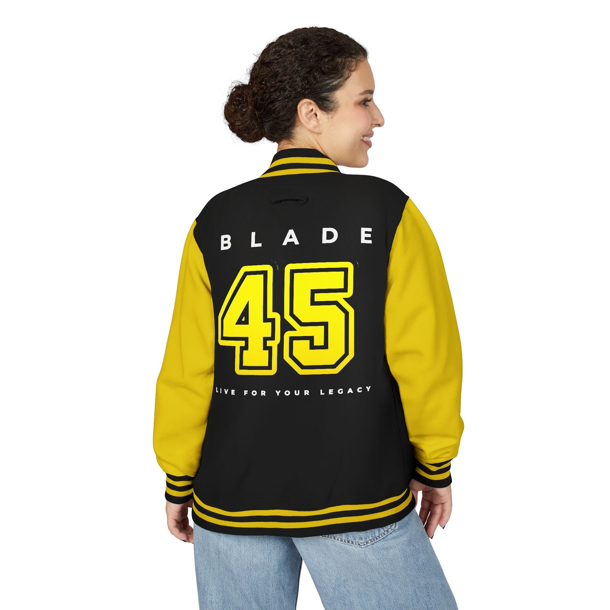Blade 45 Golden Yellow/White Letterman Jacket