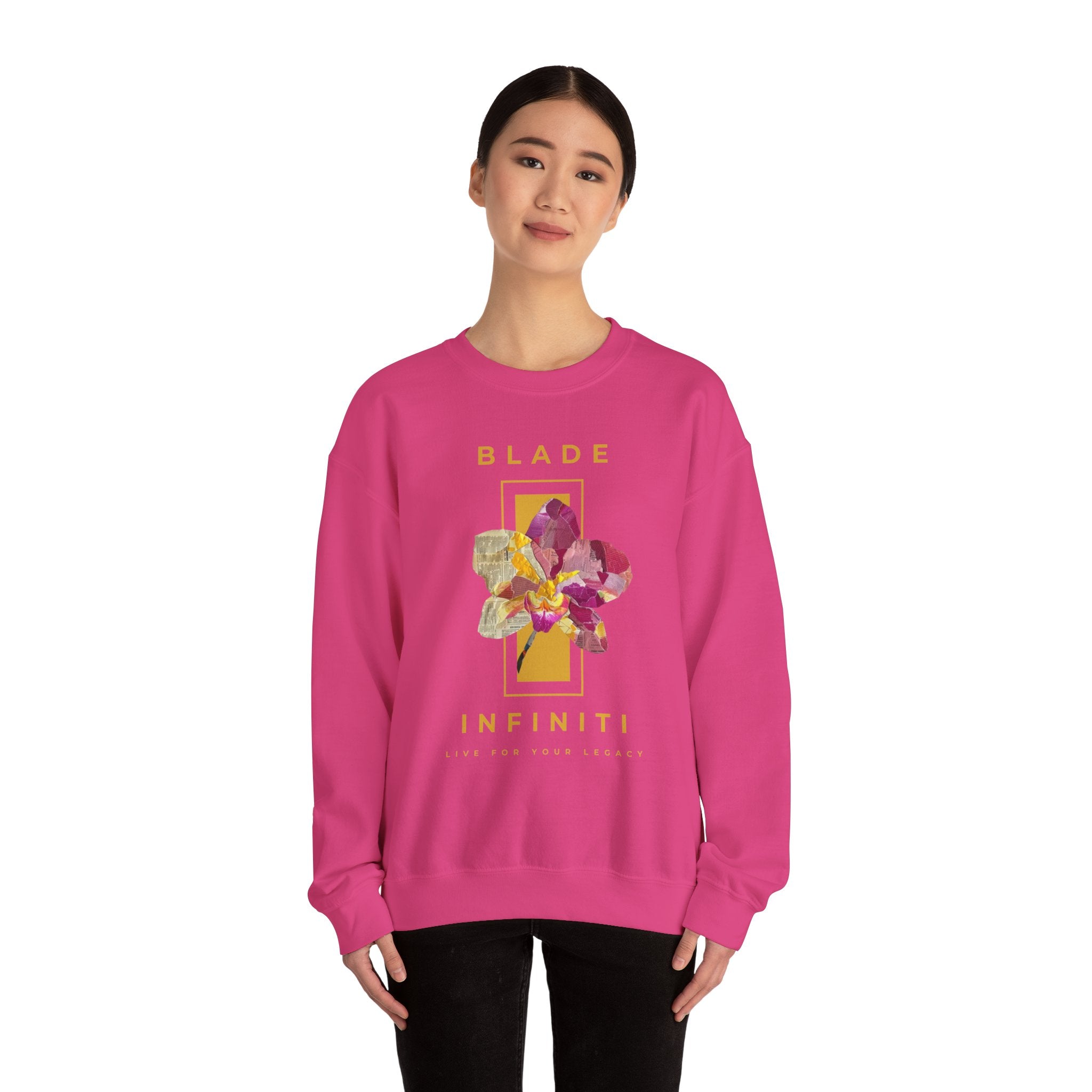 Essence of Infiniti Yellow Floral Unisex Crewneck Sweater