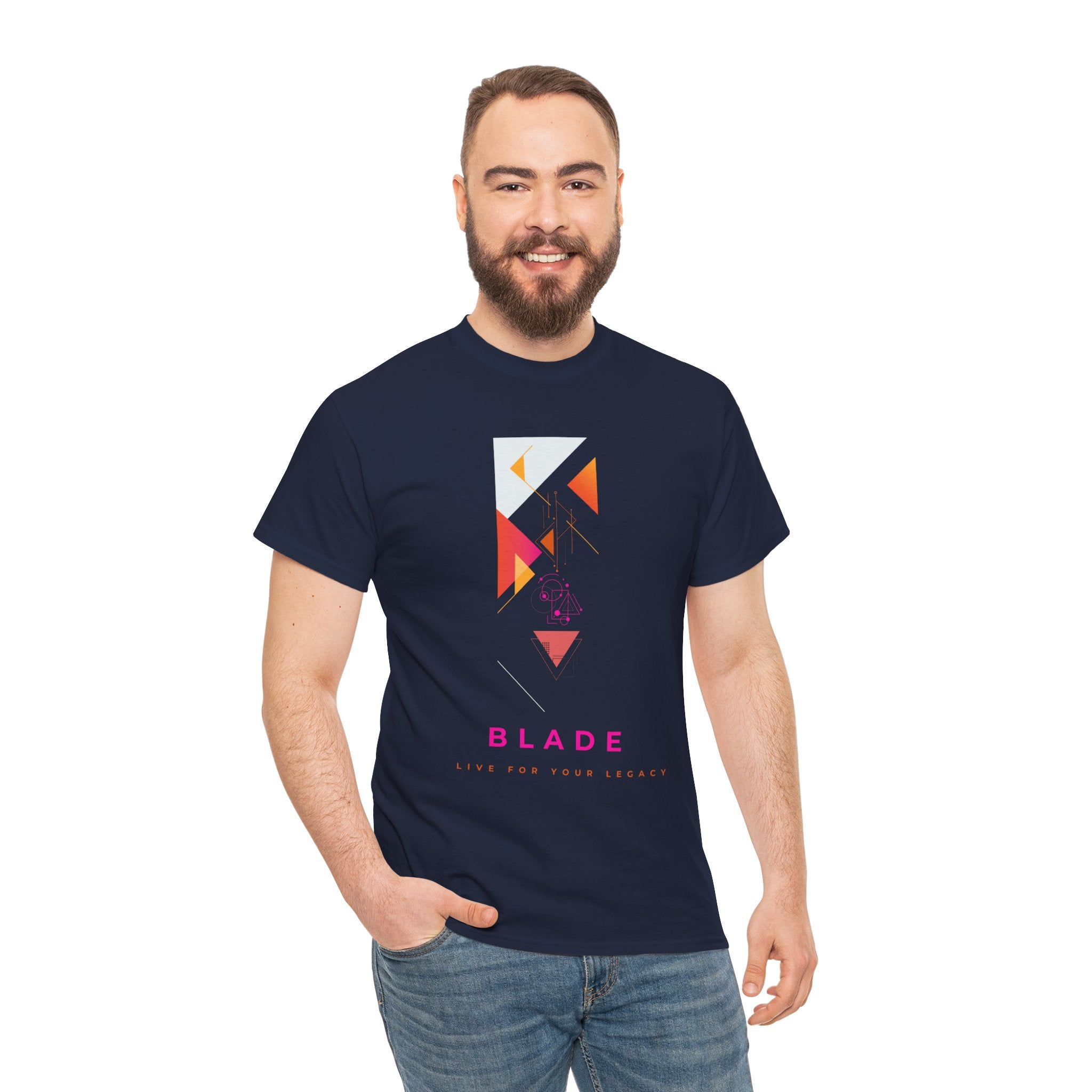 Geometric Odyssey  Pink/Orange T-Shirt