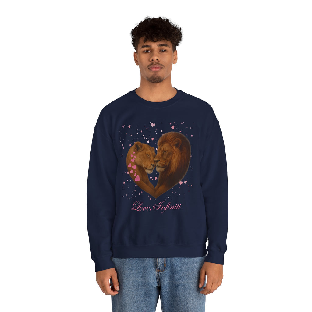 Lion Hearts - Love, Infiniti Unisex Crewneck Sweater