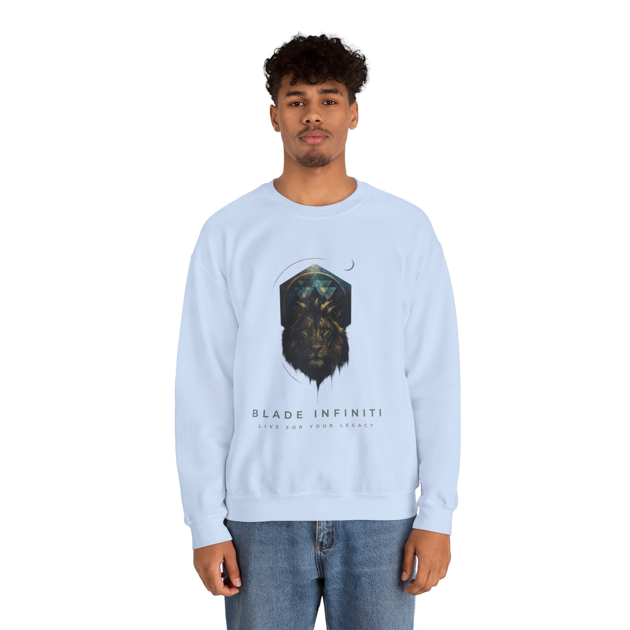 Galactic Lion Unisex Crewneck Sweater