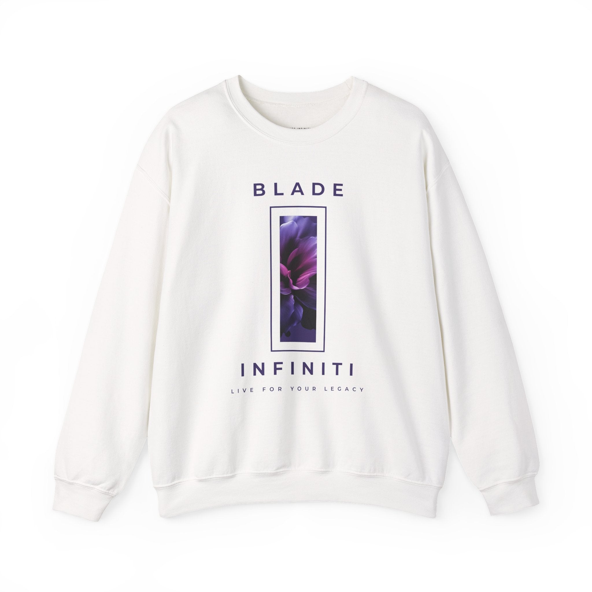 Essence of Infiniti Purple/Royal Floral Unisex Crewneck Sweater