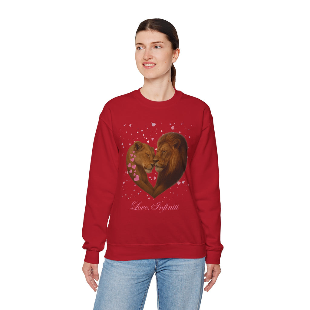 Lion Hearts - Love, Infiniti Unisex Crewneck Sweater