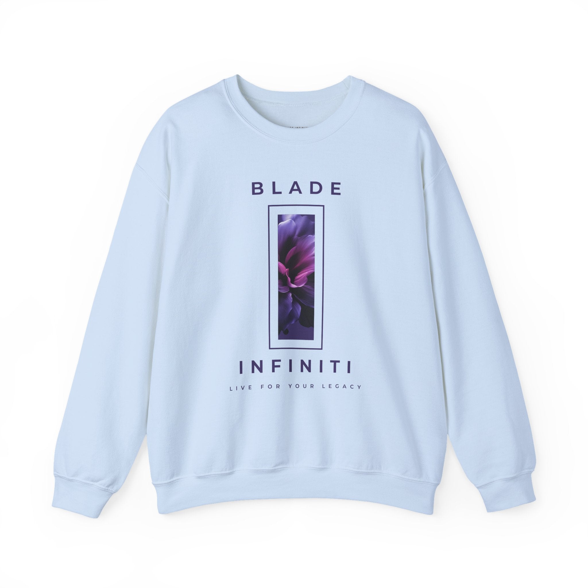 Essence of Infiniti Purple/Royal Floral Unisex Crewneck Sweater